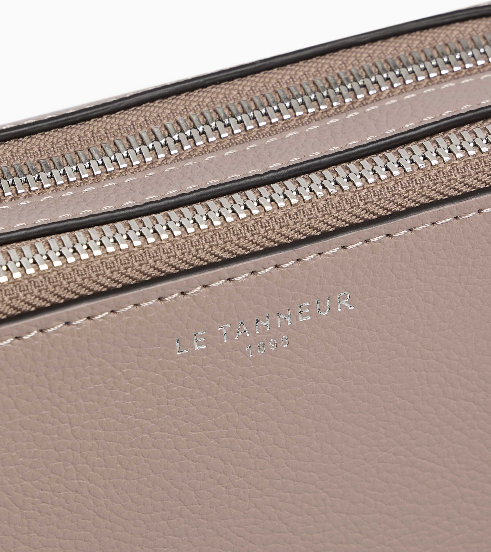 Emile small 2-compartment satchel in grained leather - Image 3