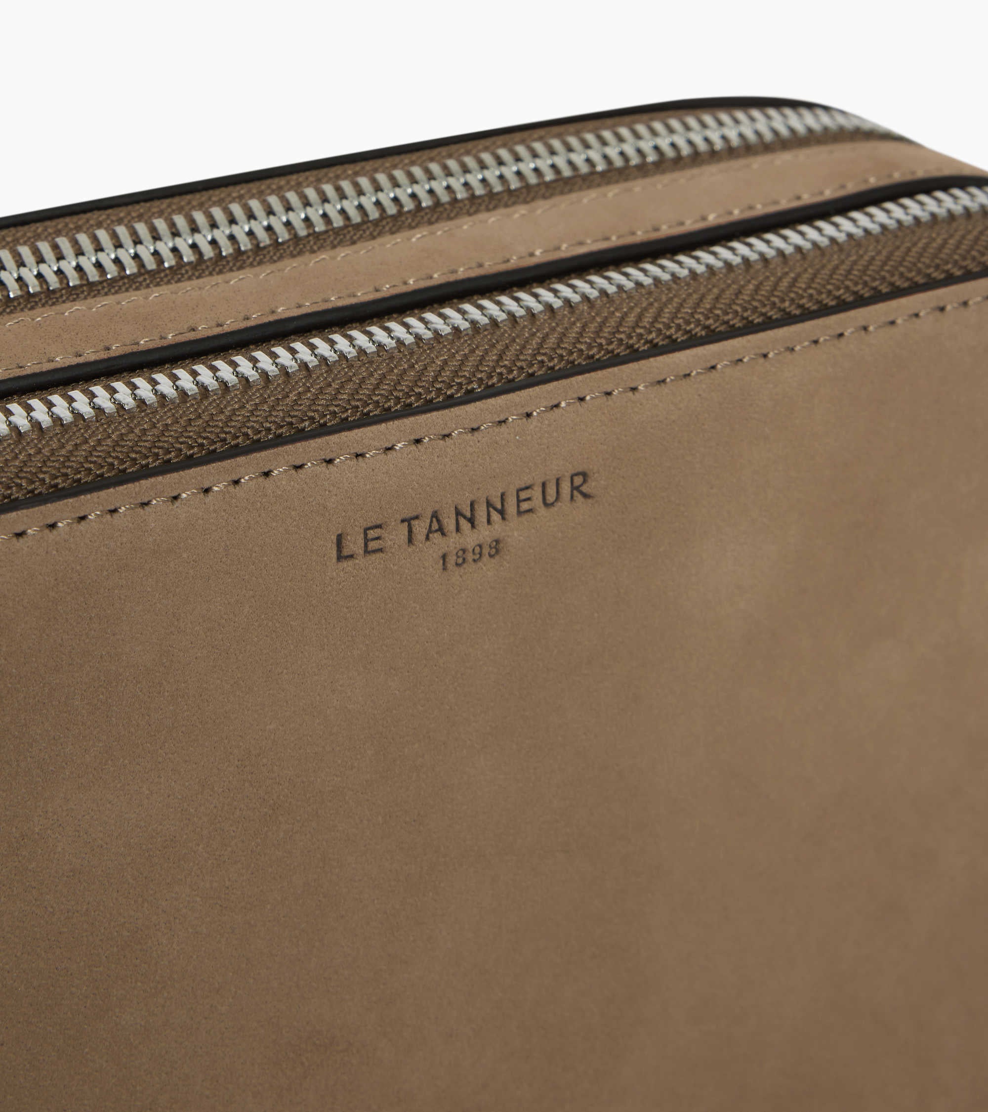 Emile small 2-compartment satchel in smooth leather and nubuck - Image 2