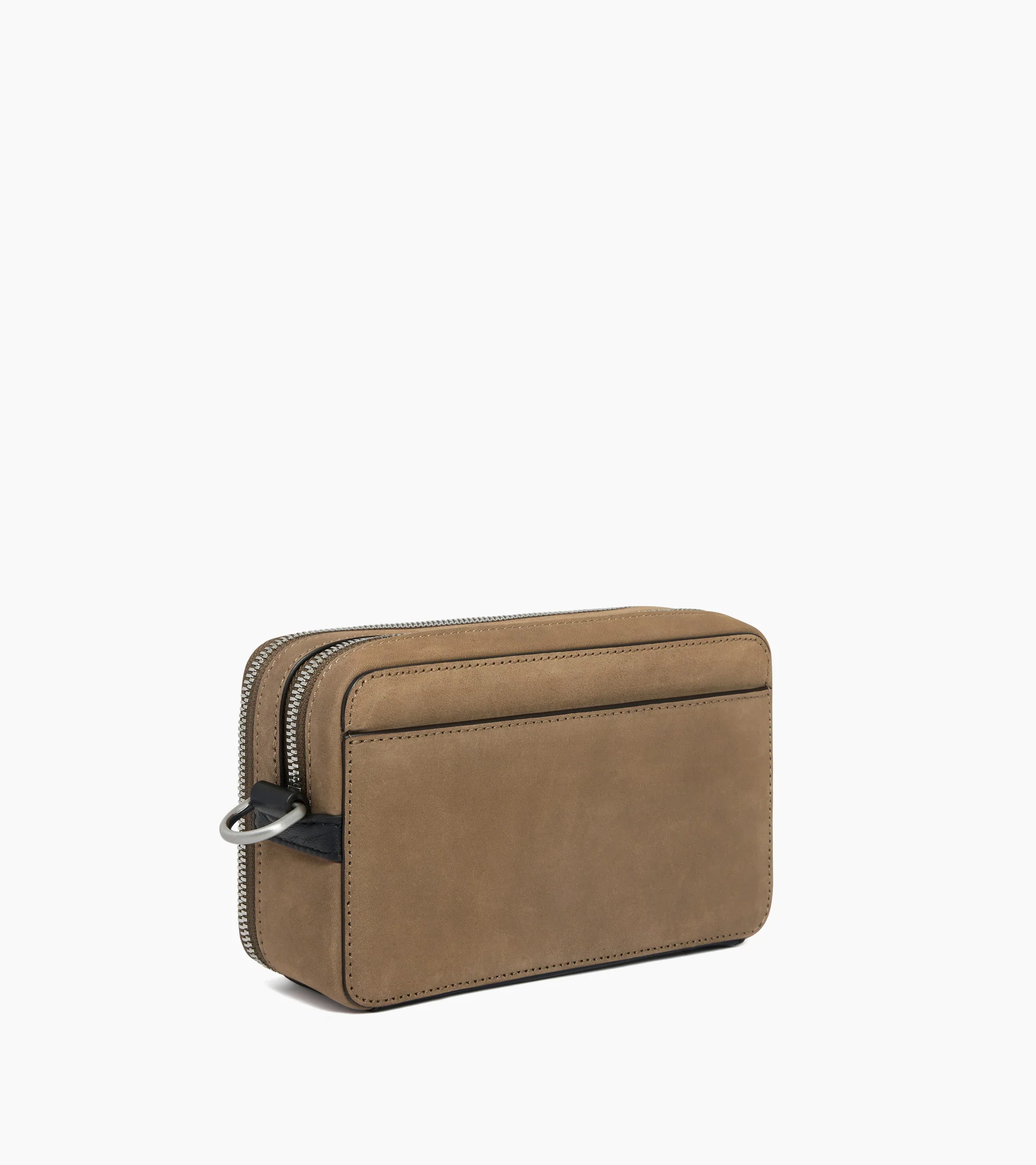 Emile small 2-compartment satchel in smooth leather and nubuck - Image 4