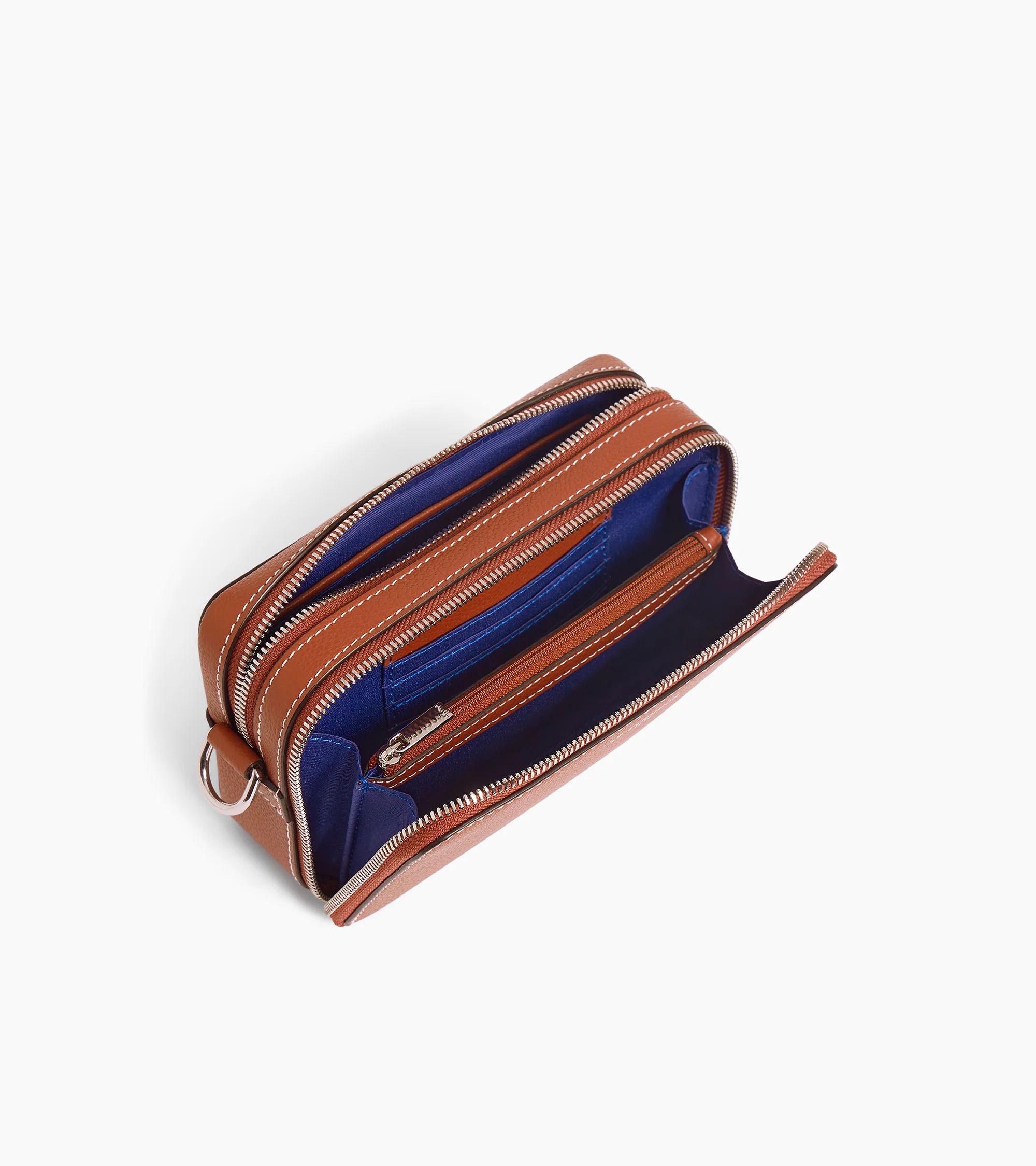 Emile small 2-compartment pouch in grained leather - Image 3