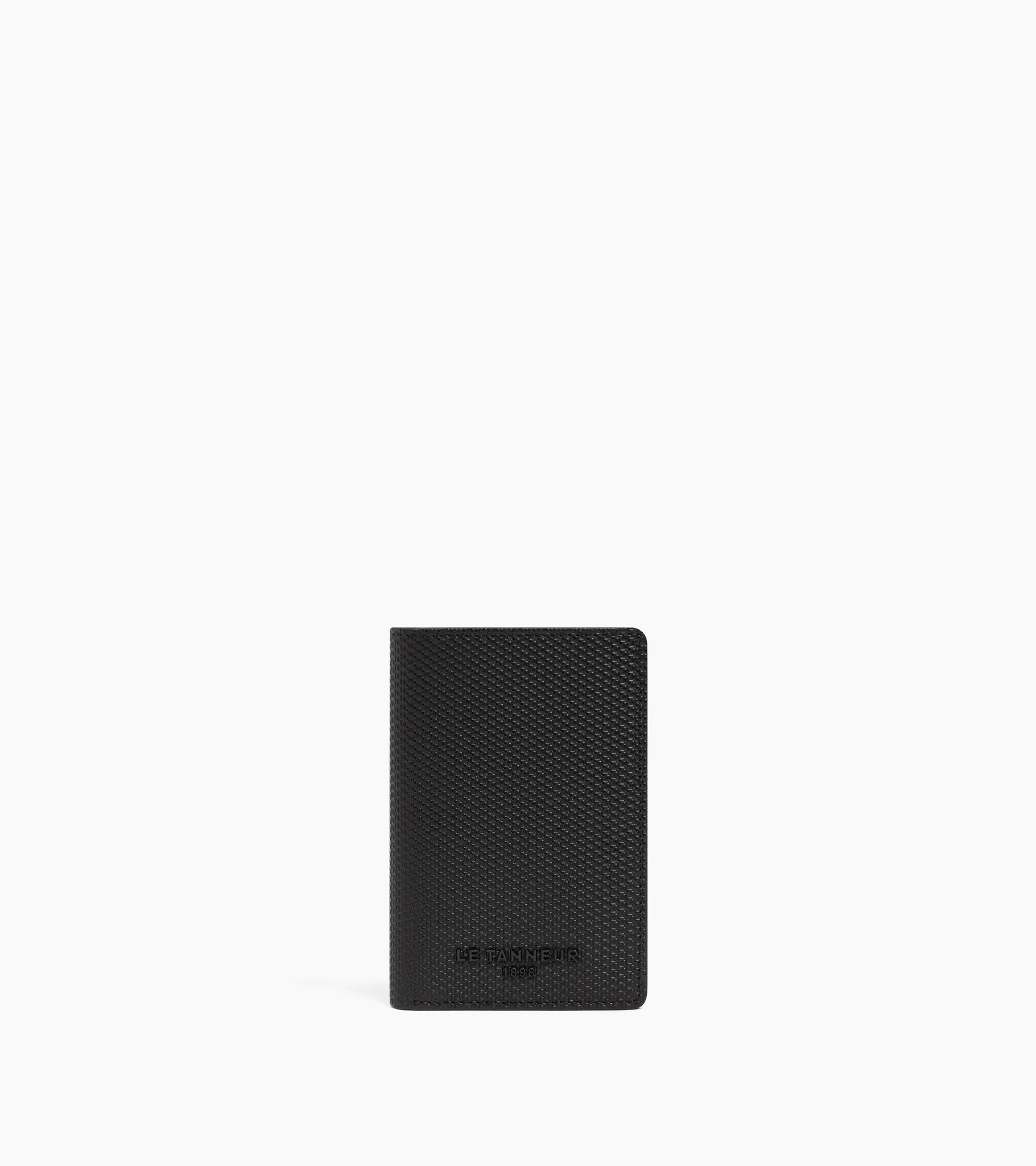 Emile vertical card holder in signature T leather