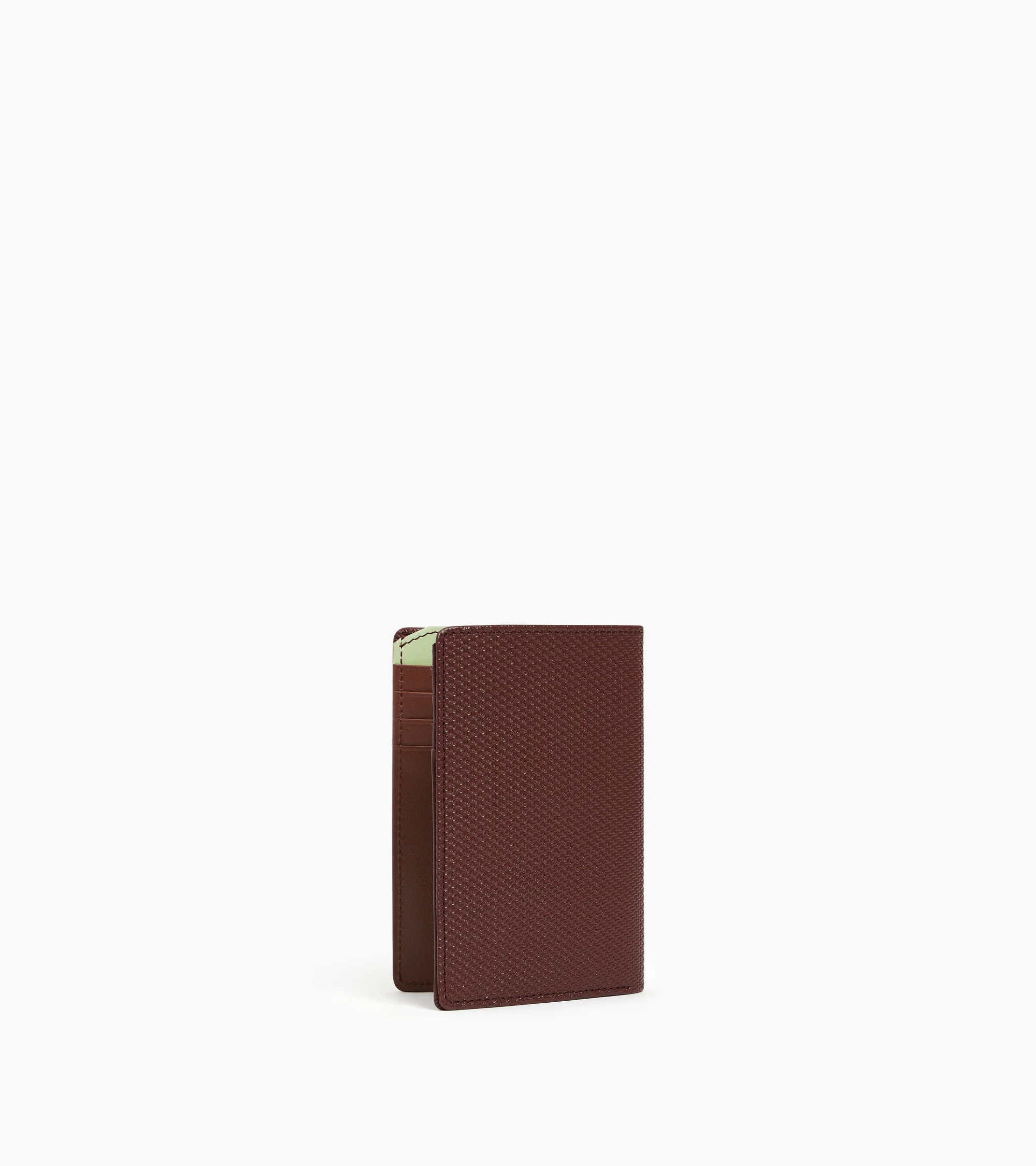 Emile vertical card holder in signature T leather - Image 4