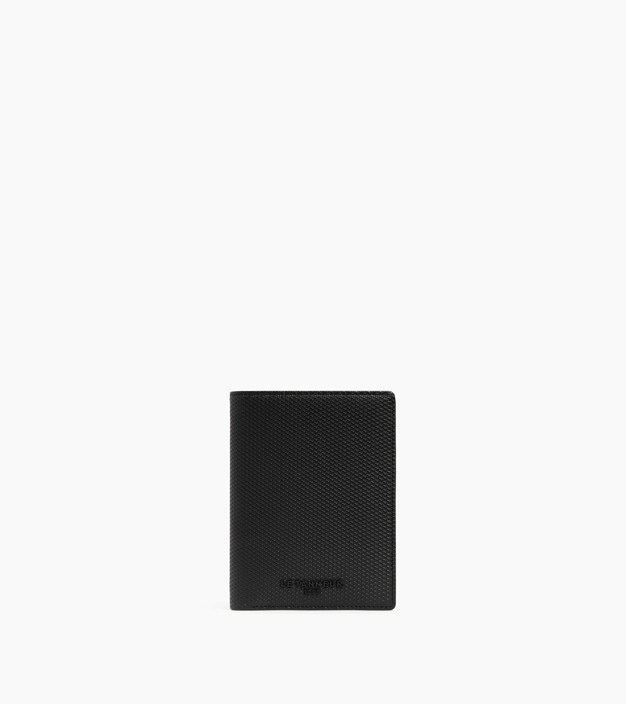 Emile vertical wallet in signature T leather