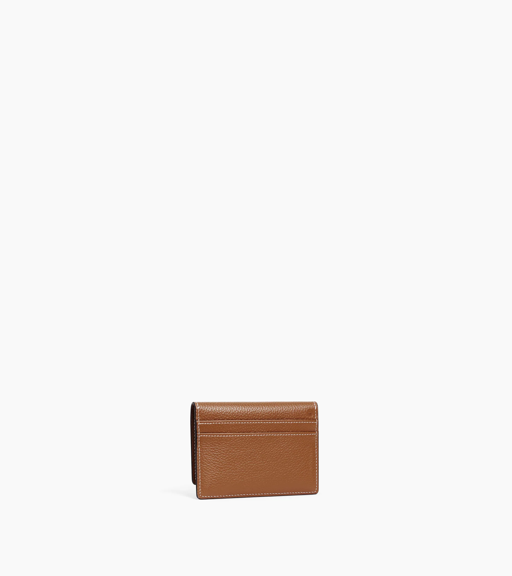 Emilie card holder in grained leather with flap - Image 4