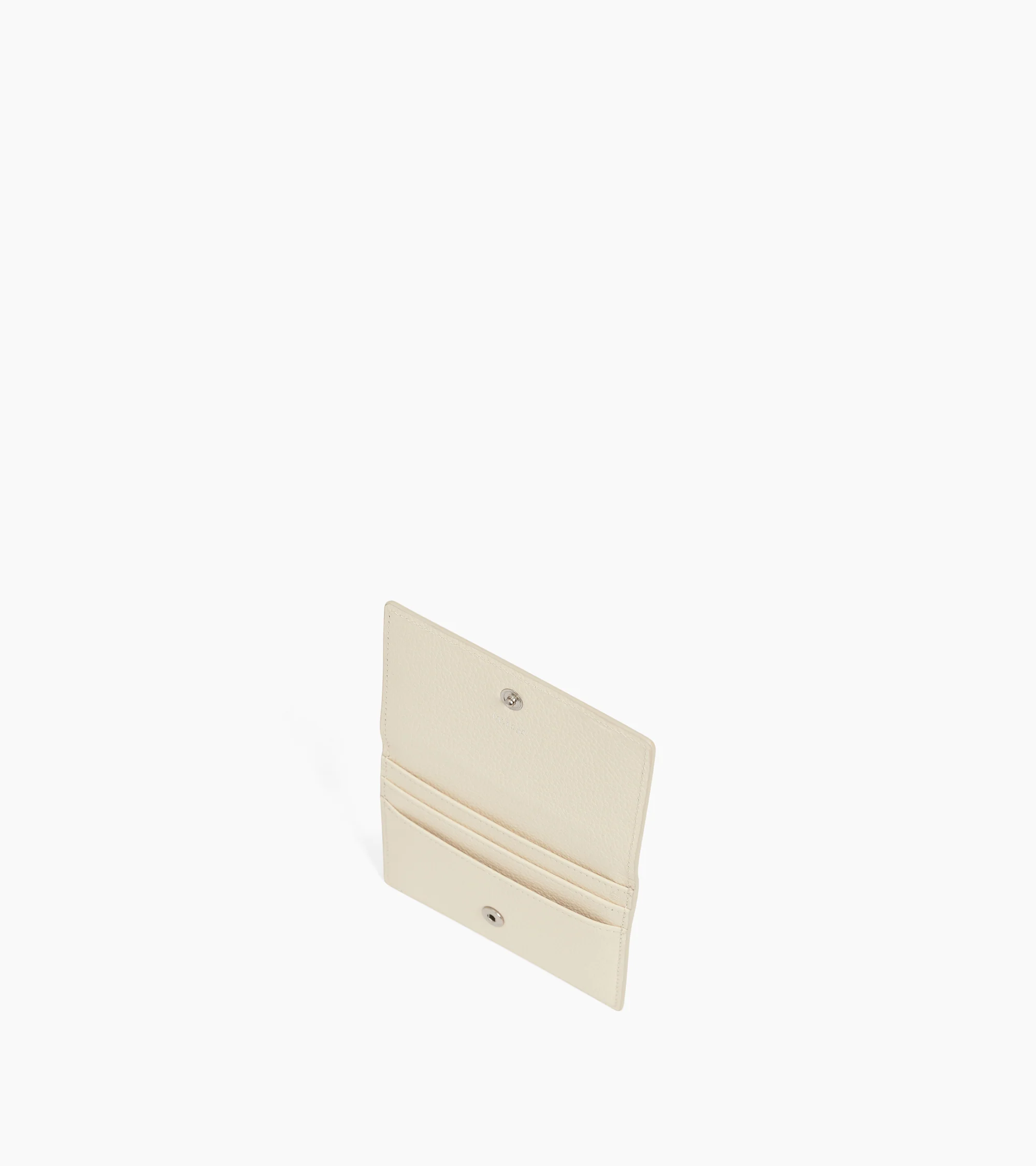 Emilie card holder in grained leather with flap - Image 3