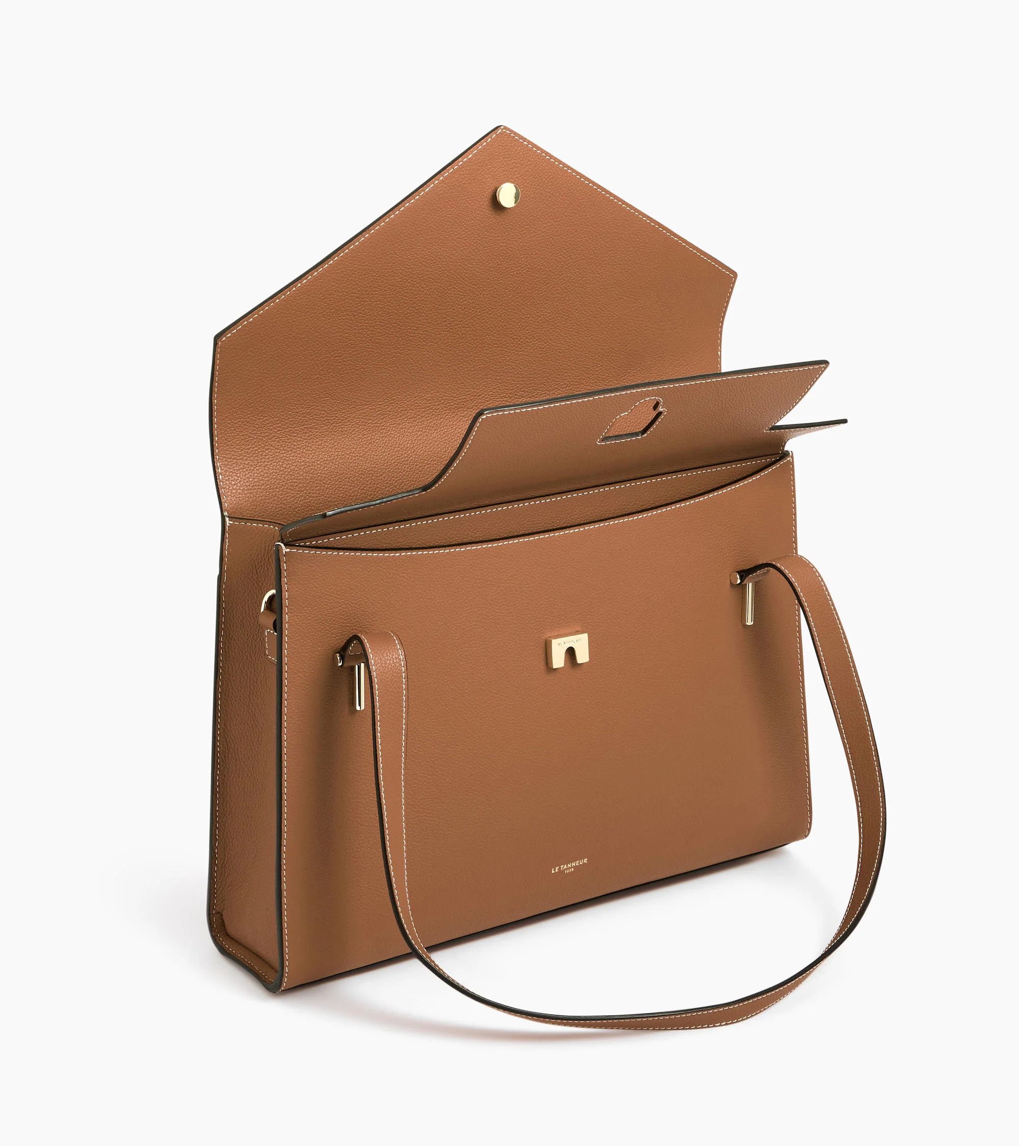 Emilie double flap grained leather document holder - Image 5