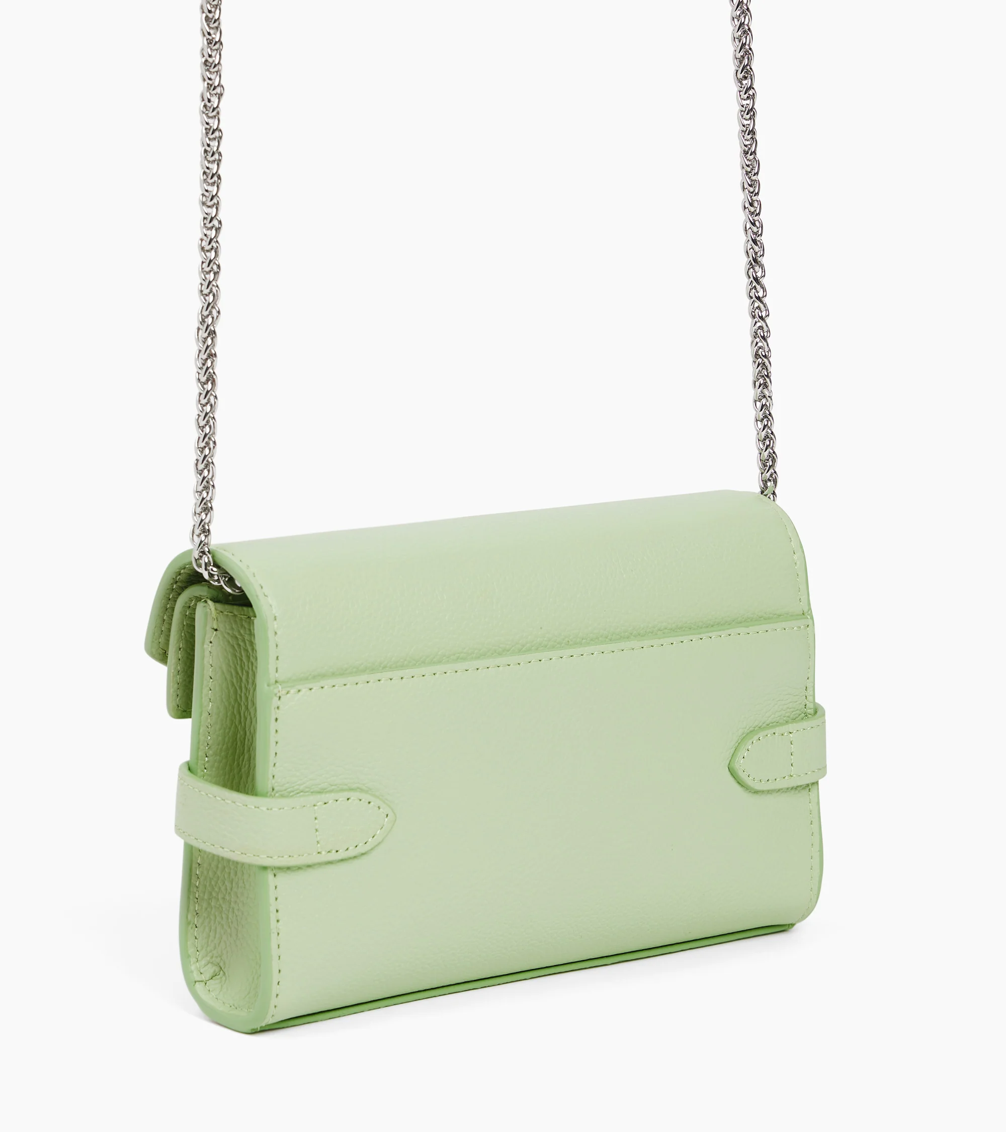 Emilie double flap small pouch in grained leather - Image 5