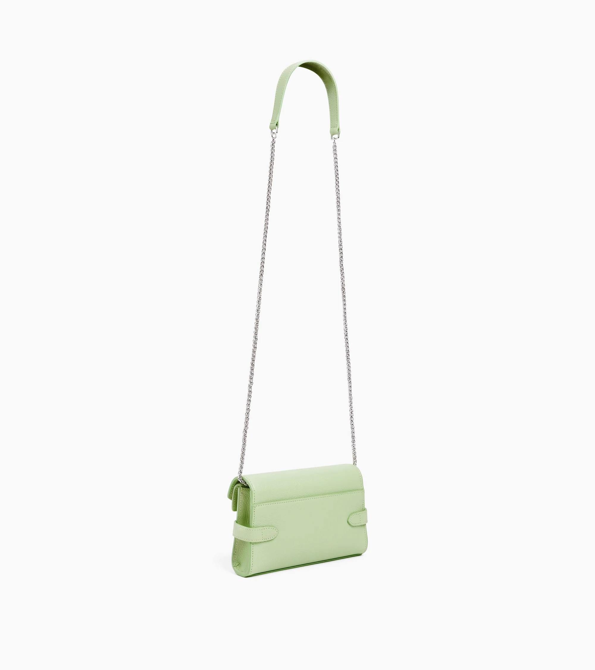 Emilie double flap small pouch in grained leather - Image 6