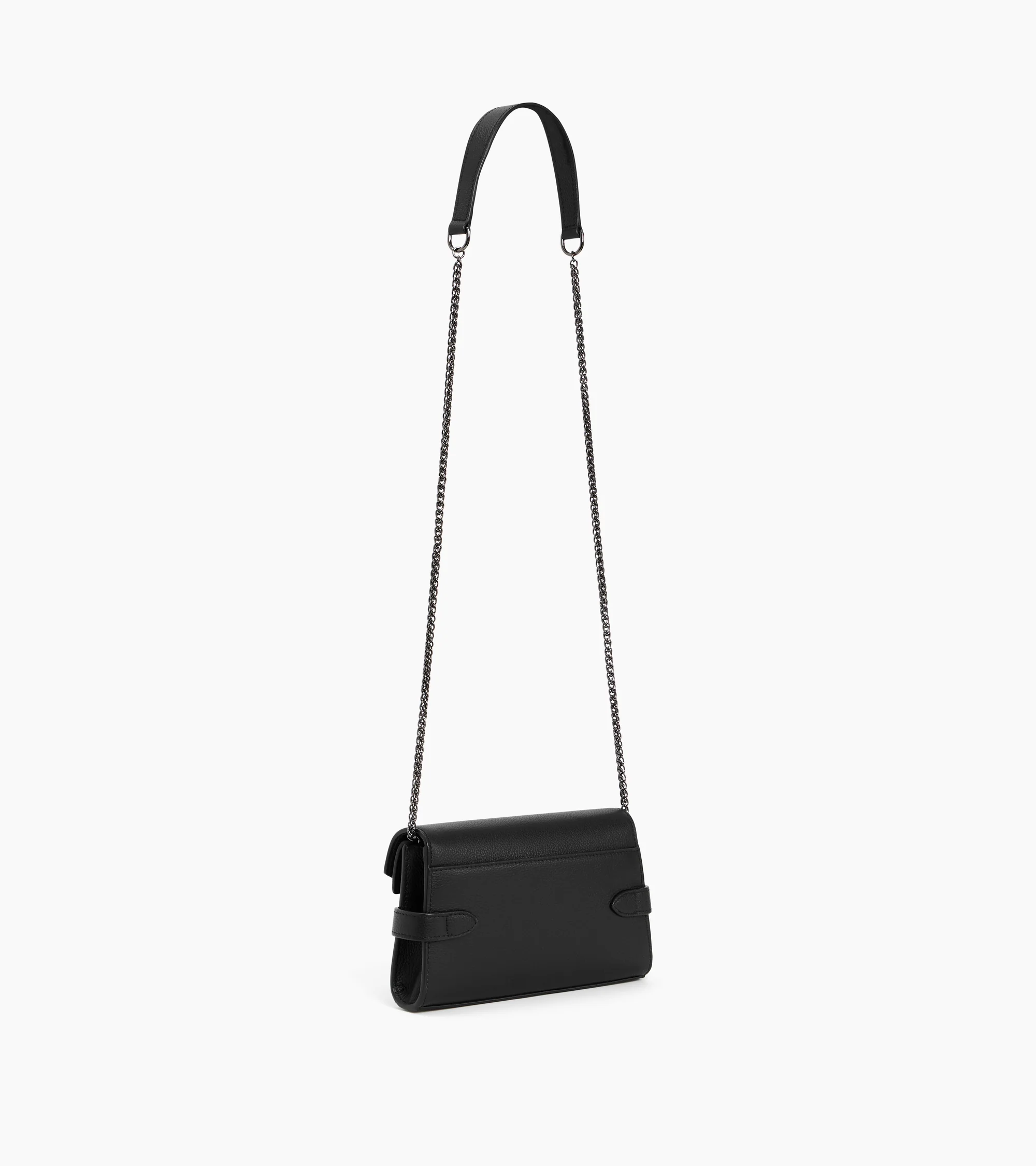 Emilie double flap small pouch in grained leather - Image 6