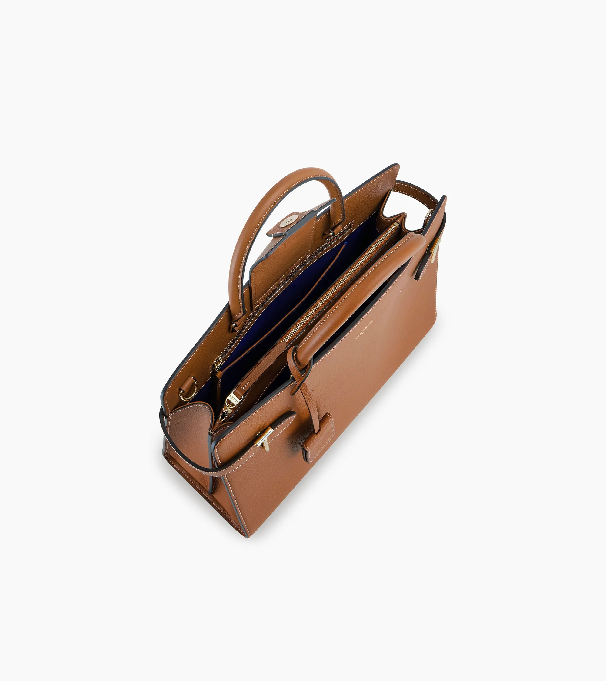 Emilie large handbag in grained leather - Image 3