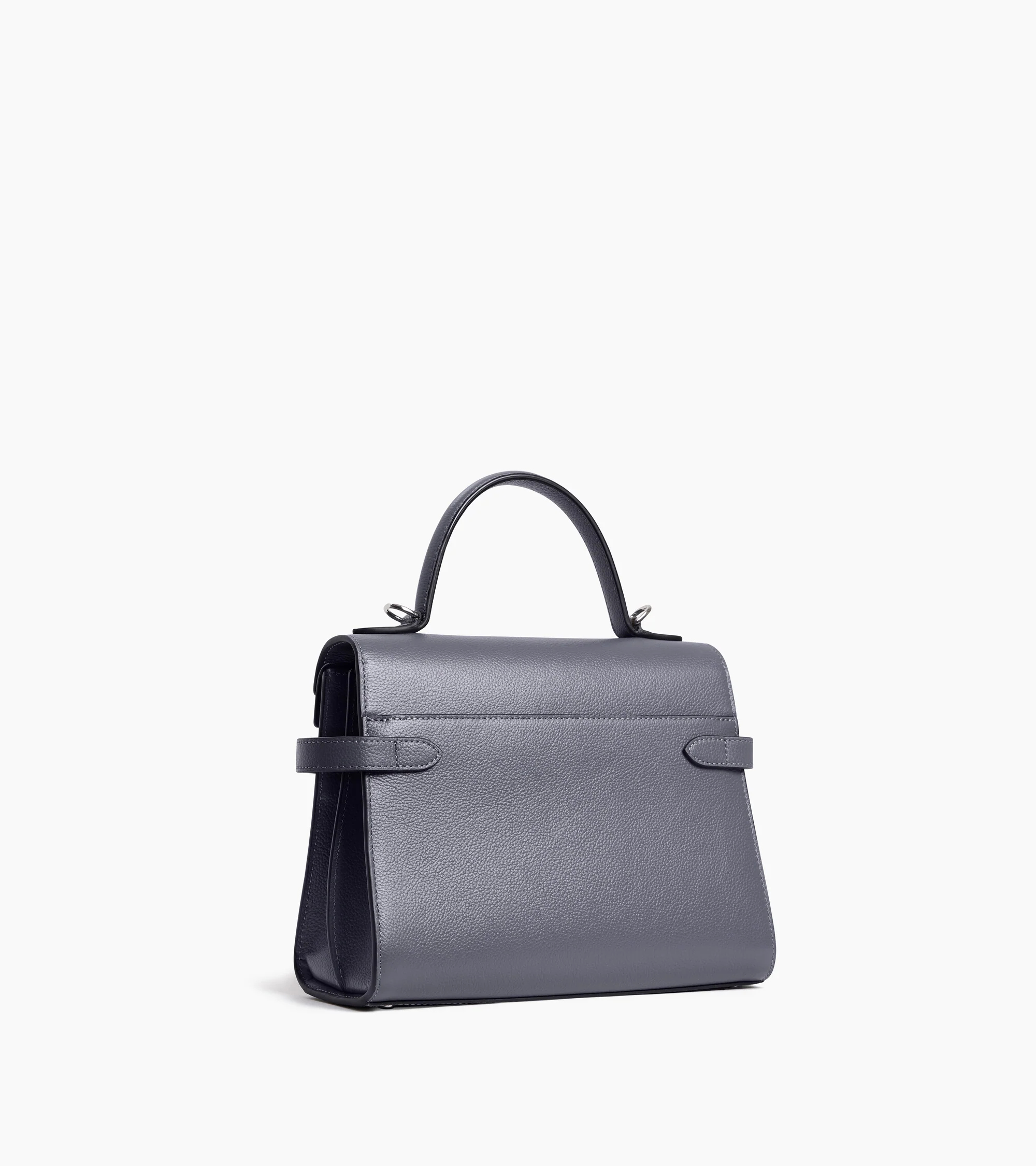 Emilie medium handbag with double flap in grained leather - Image 6