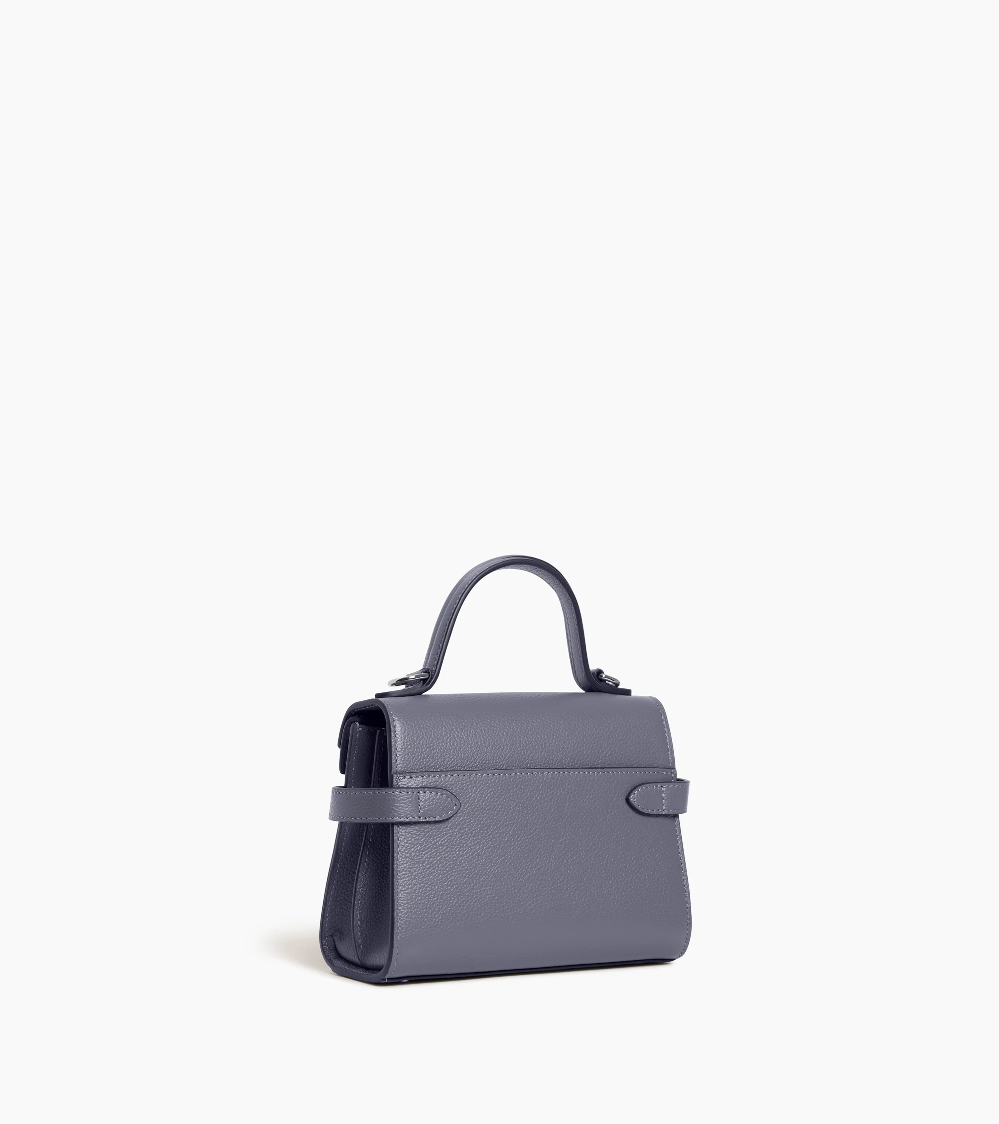 Emilie small handbag with double flap in grained leather - Image 6