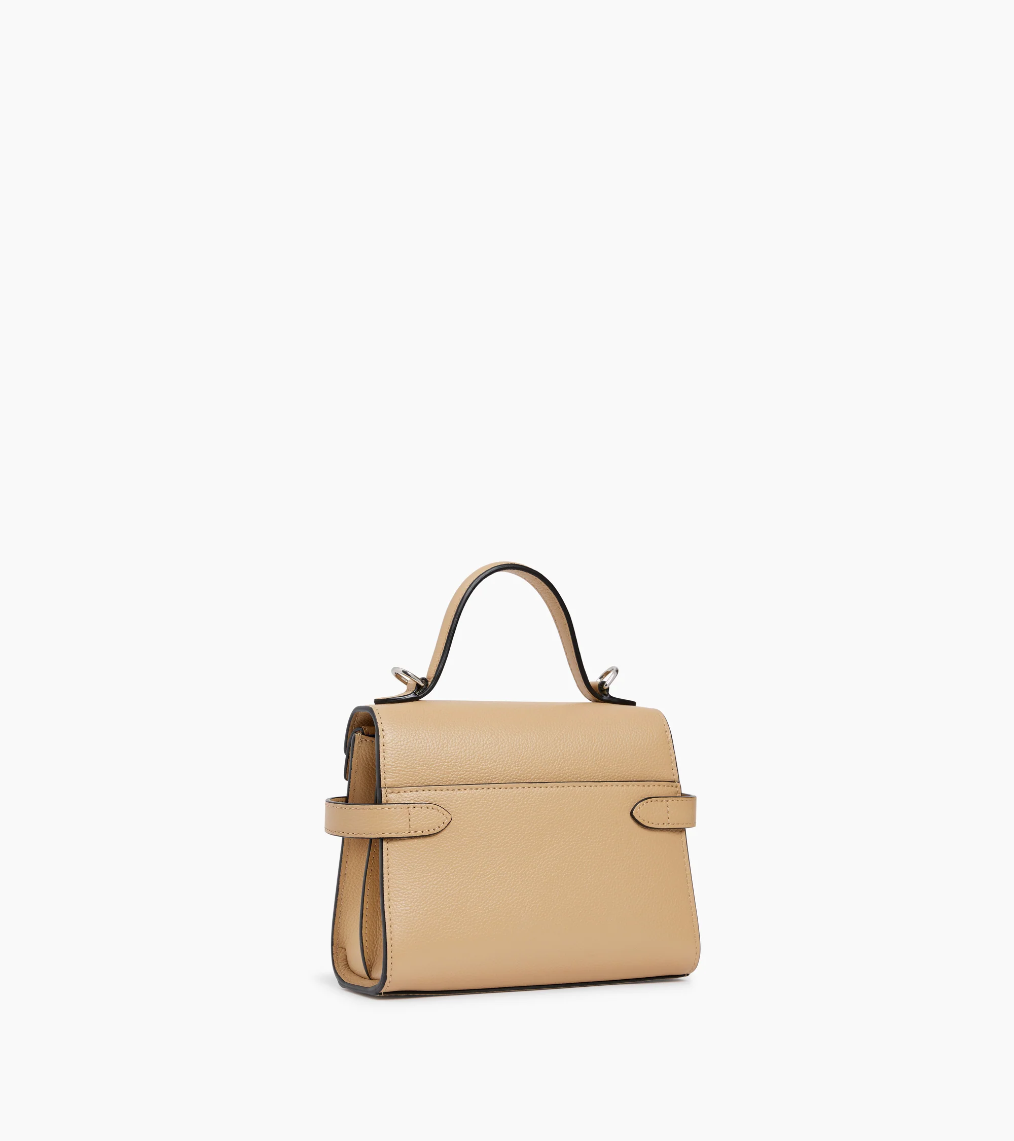 Emilie small handbag with double flap in grained leather - Image 5