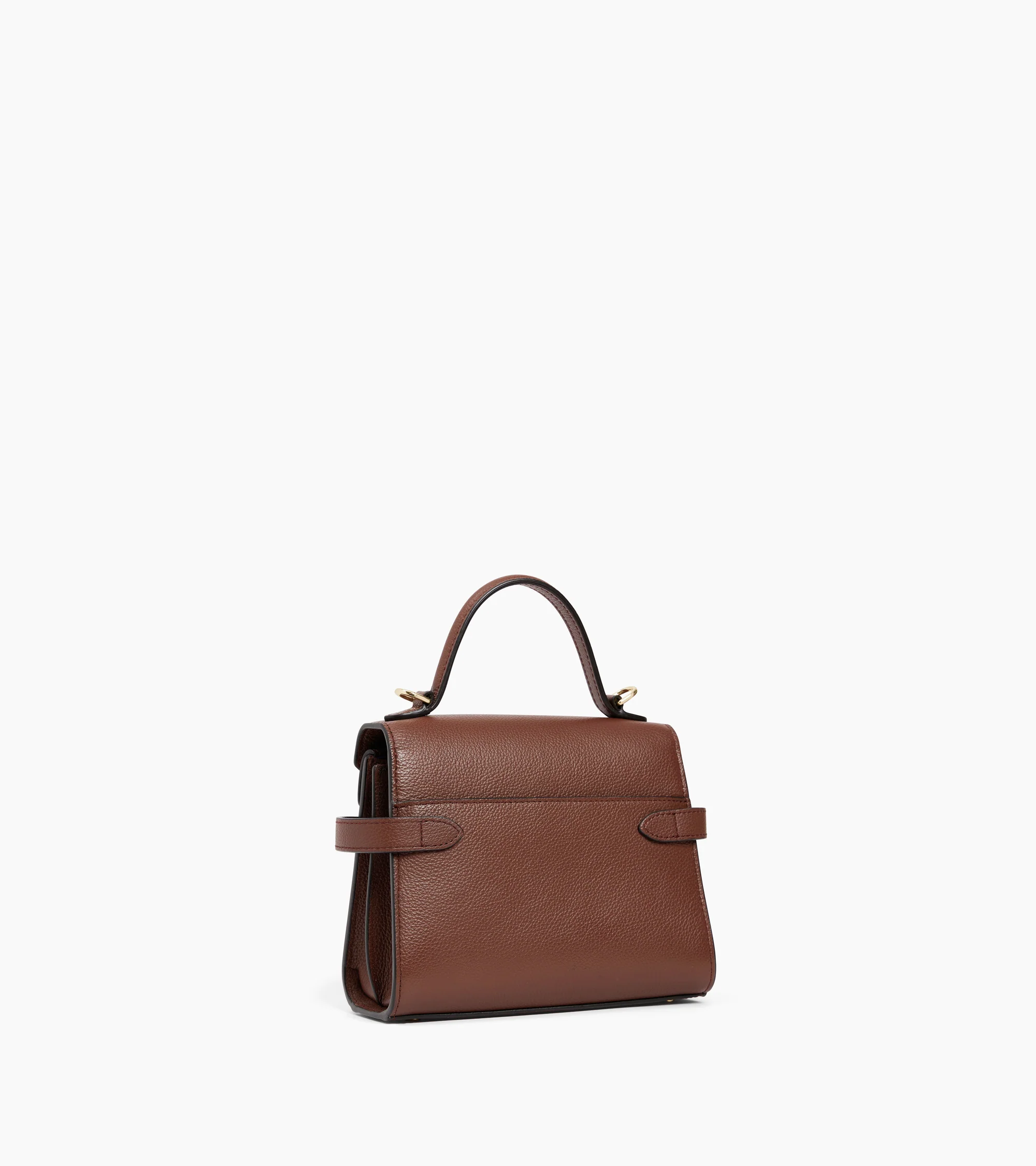 Emilie small handbag with double flap in grained leather - Image 5