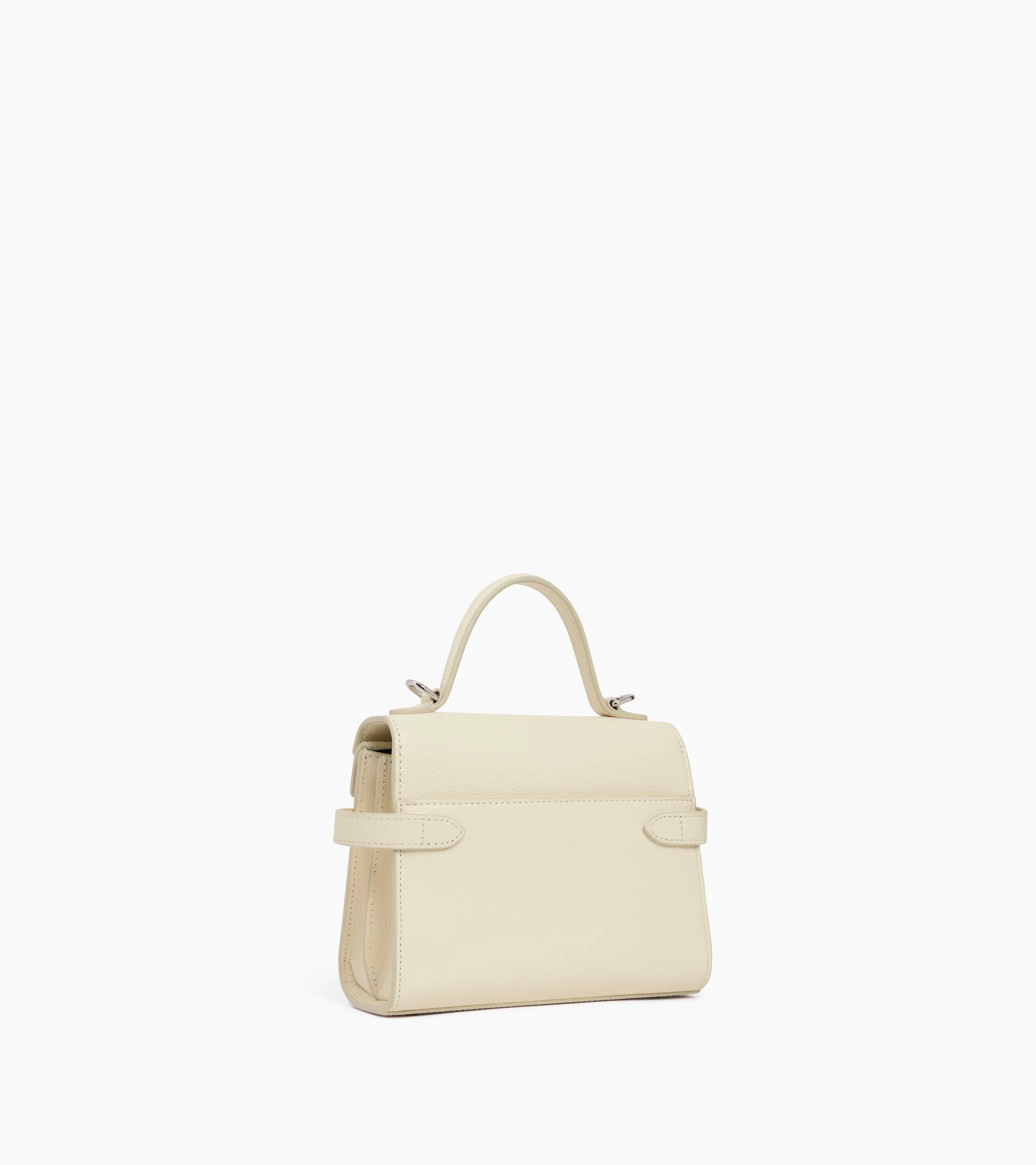 Emilie small handbag with double flap in grained leather - Image 5