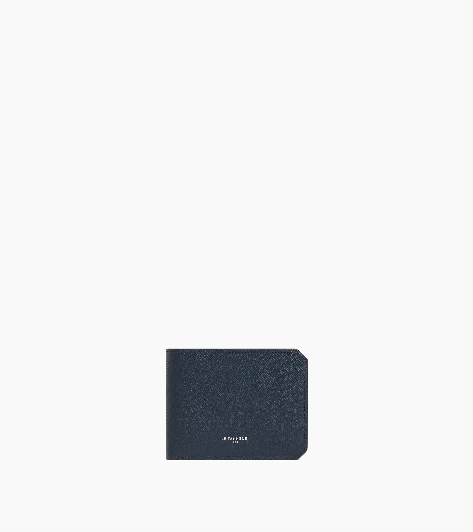 Gaston horizontal wallet 2 flaps in cross grain leather