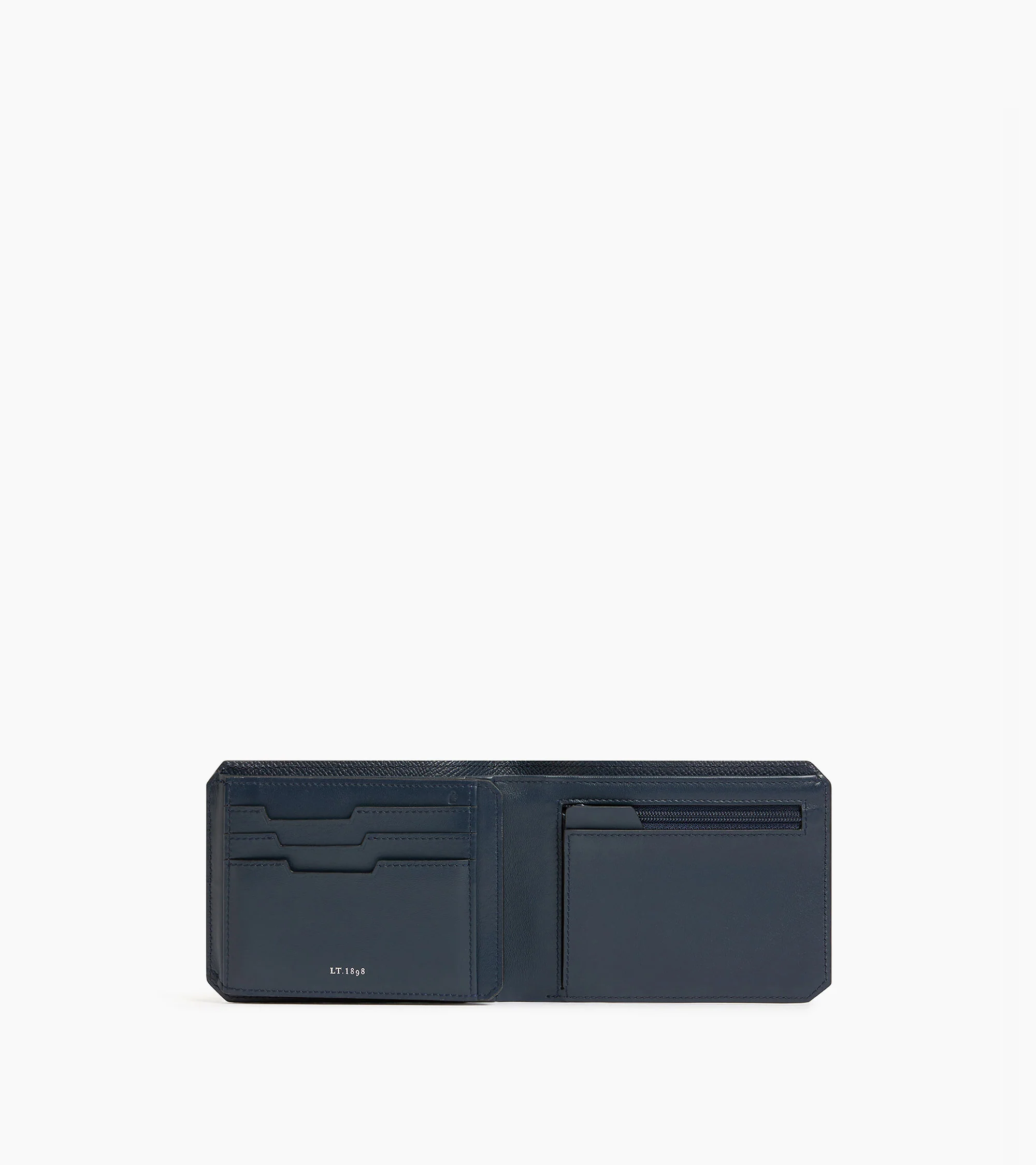 Gaston horizontal wallet 2 flaps in cross grain leather - Image 2