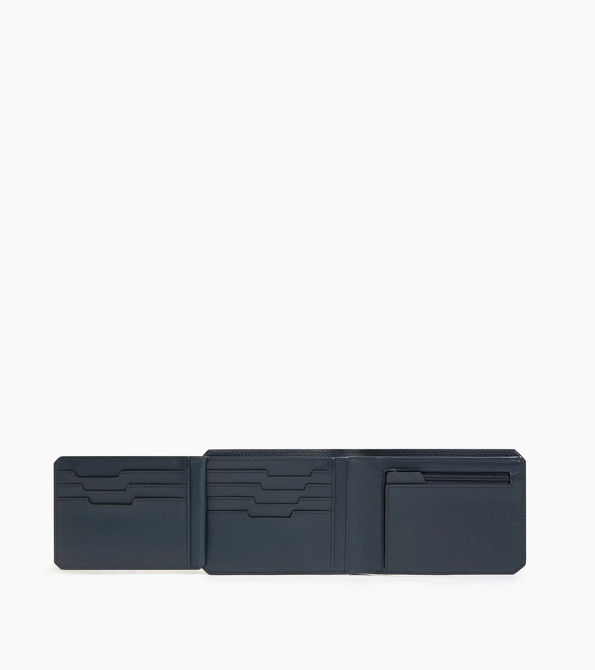 Gaston horizontal wallet 2 flaps in cross grain leather - Image 3