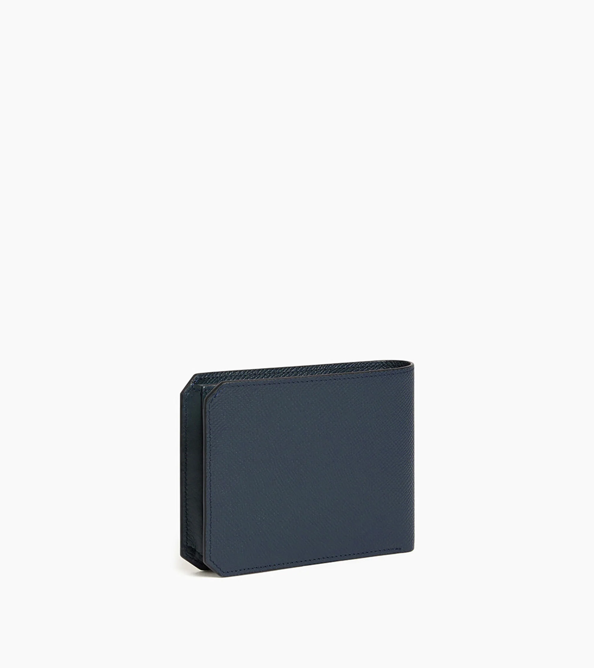 Gaston horizontal wallet 2 flaps in cross grain leather - Image 5