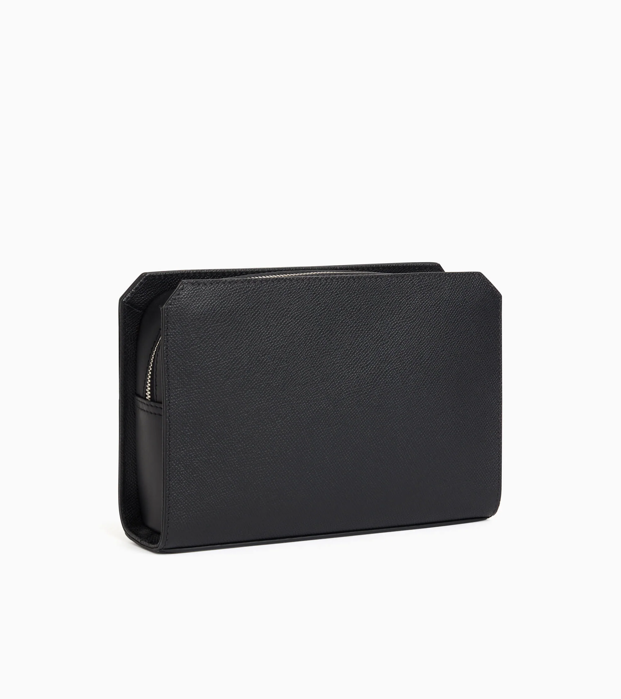 Gaston pouch with strap in cross-grain leather - Image 4