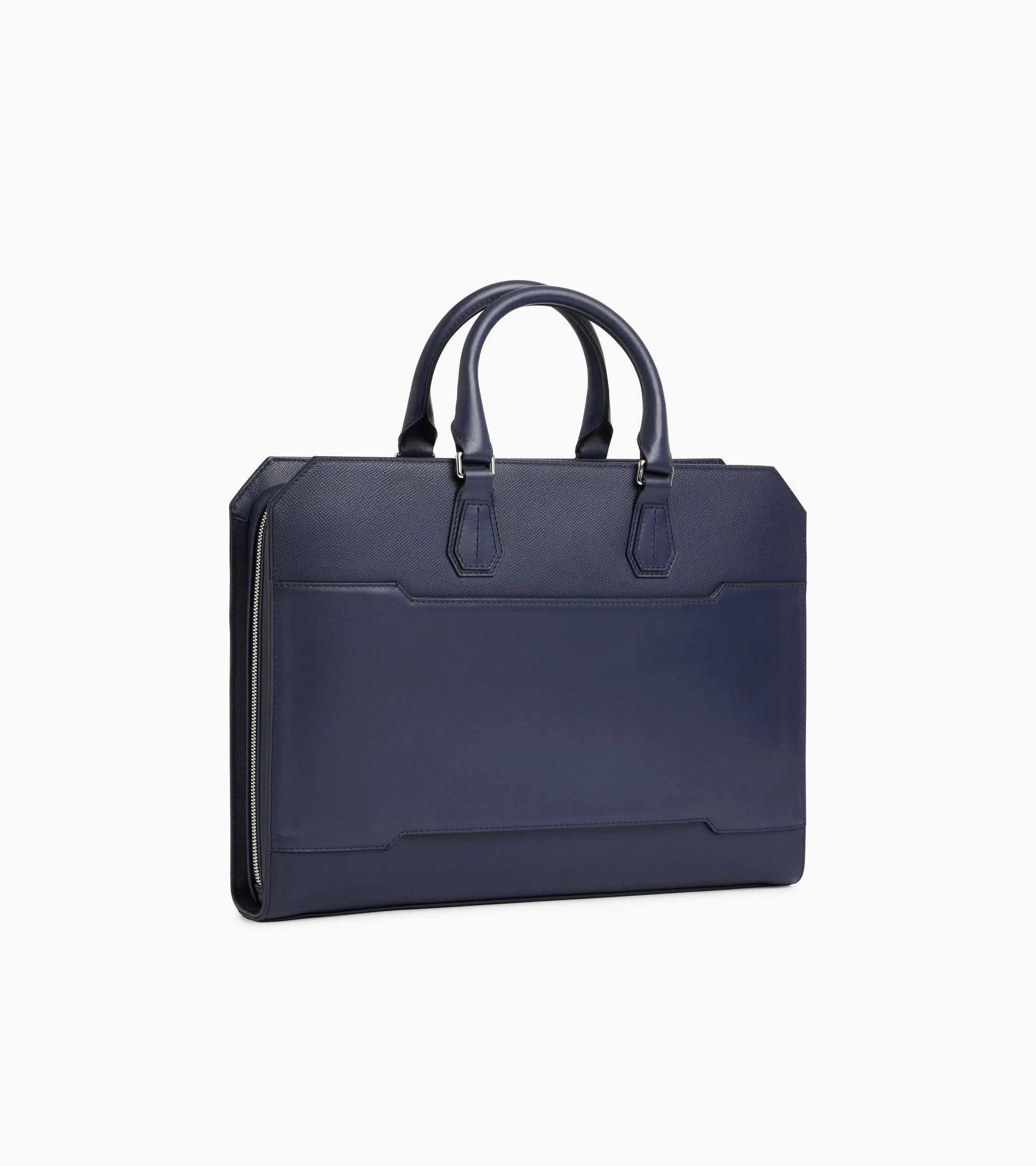 Gaston slim 15" briefcase in cross grain leather - Image 4