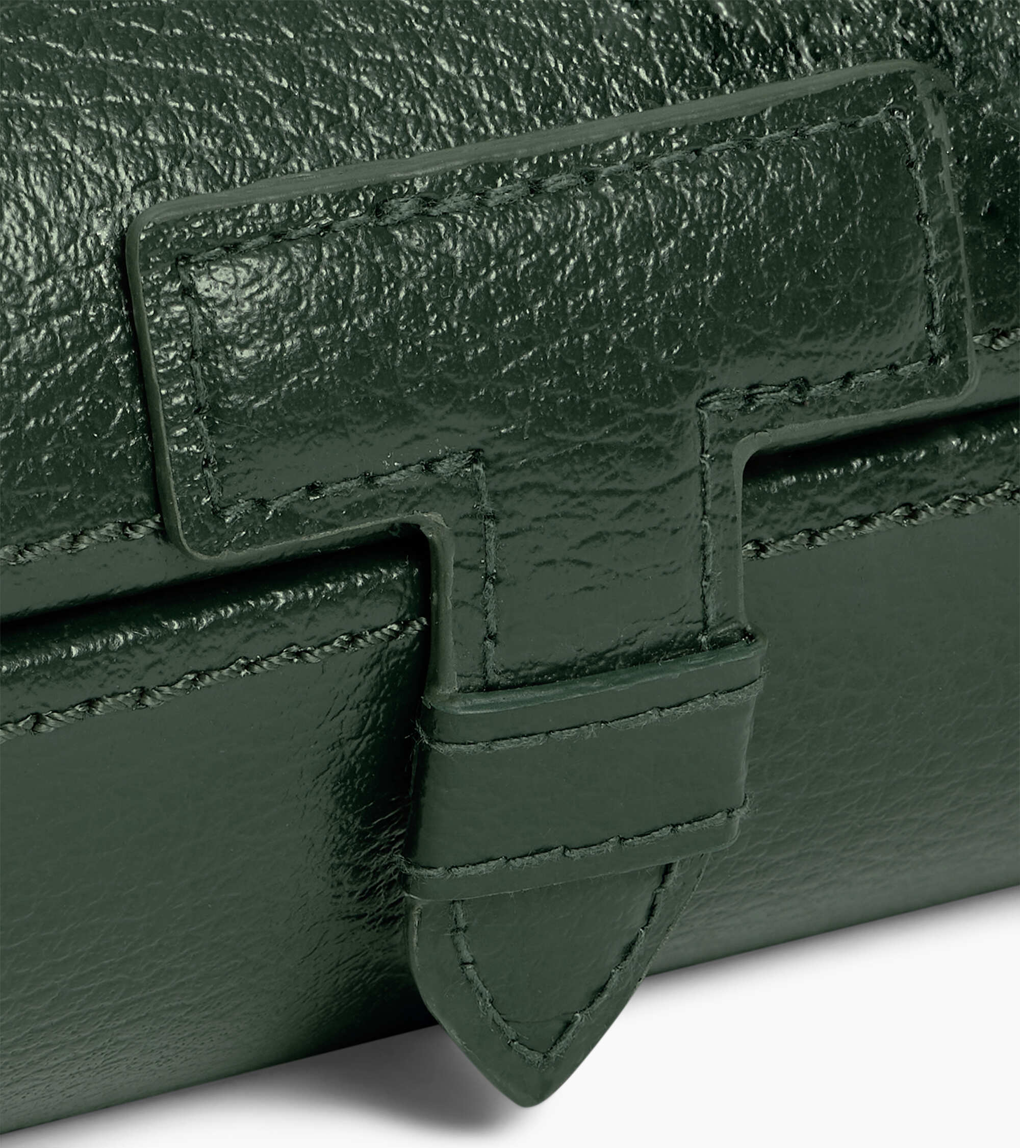 3 slot watch box in grained leather - Image 3