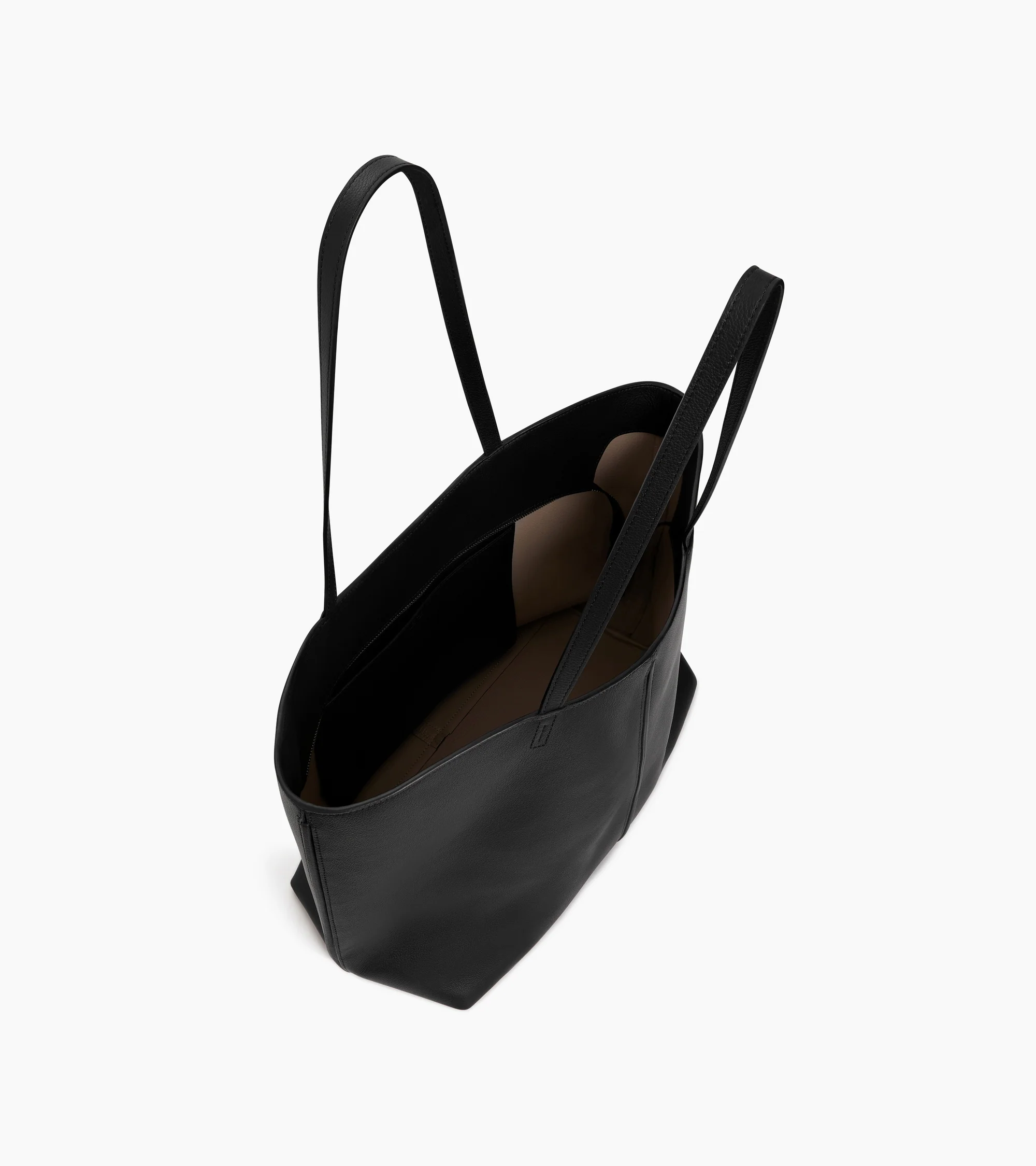 Hortense large tote bag in double-face grained leather - Image 4