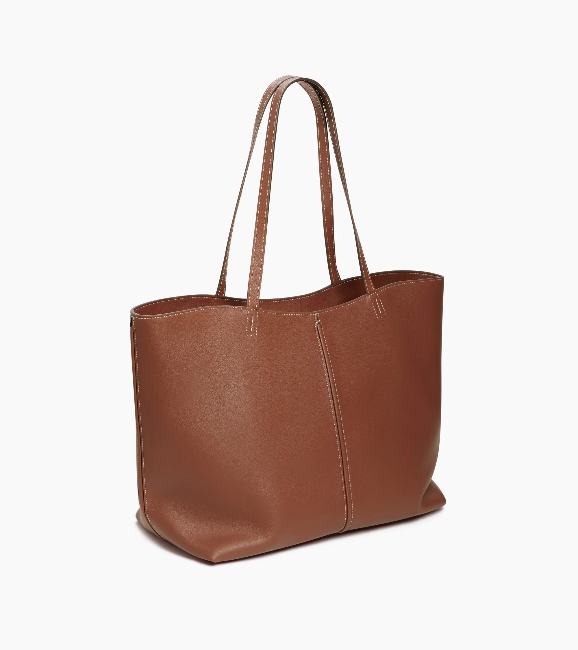Hortense large tote bag in double-face grained leather - Image 5
