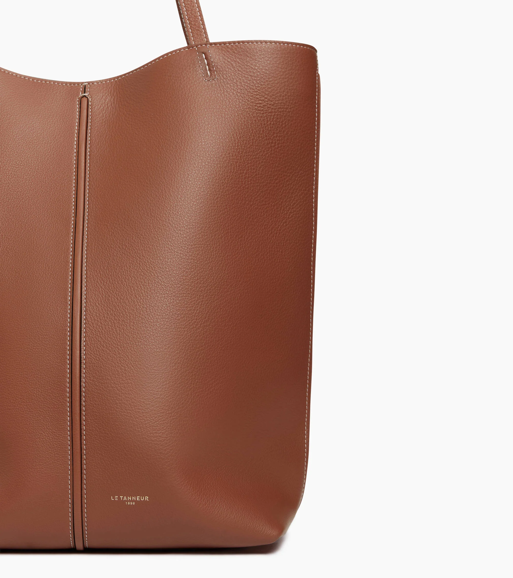 Hortense medium tote bag in double-face grained leather - Image 3