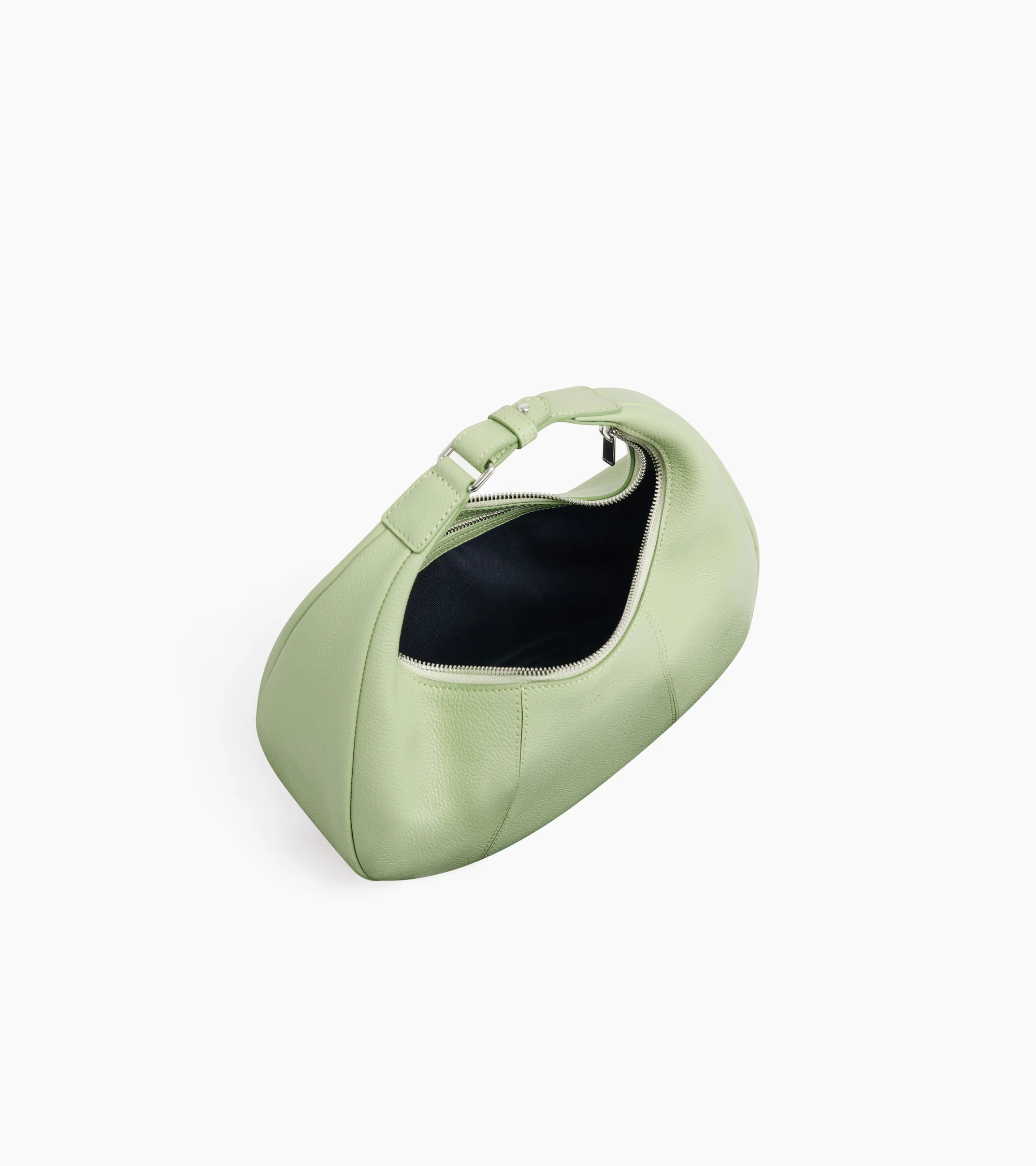 Small Hobo Bag in grained leather - Image 3