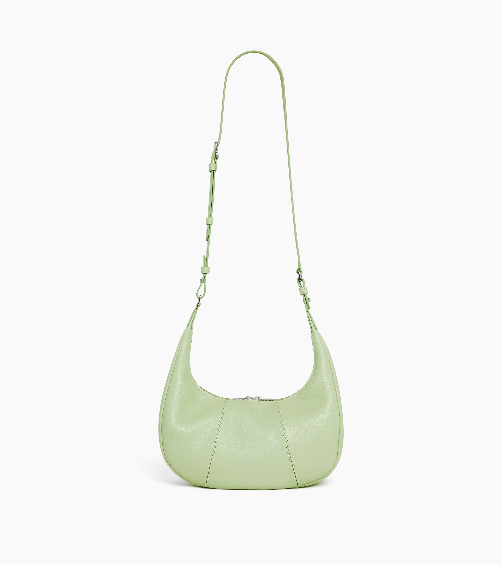 Small Hobo Bag in grained leather - Image 5