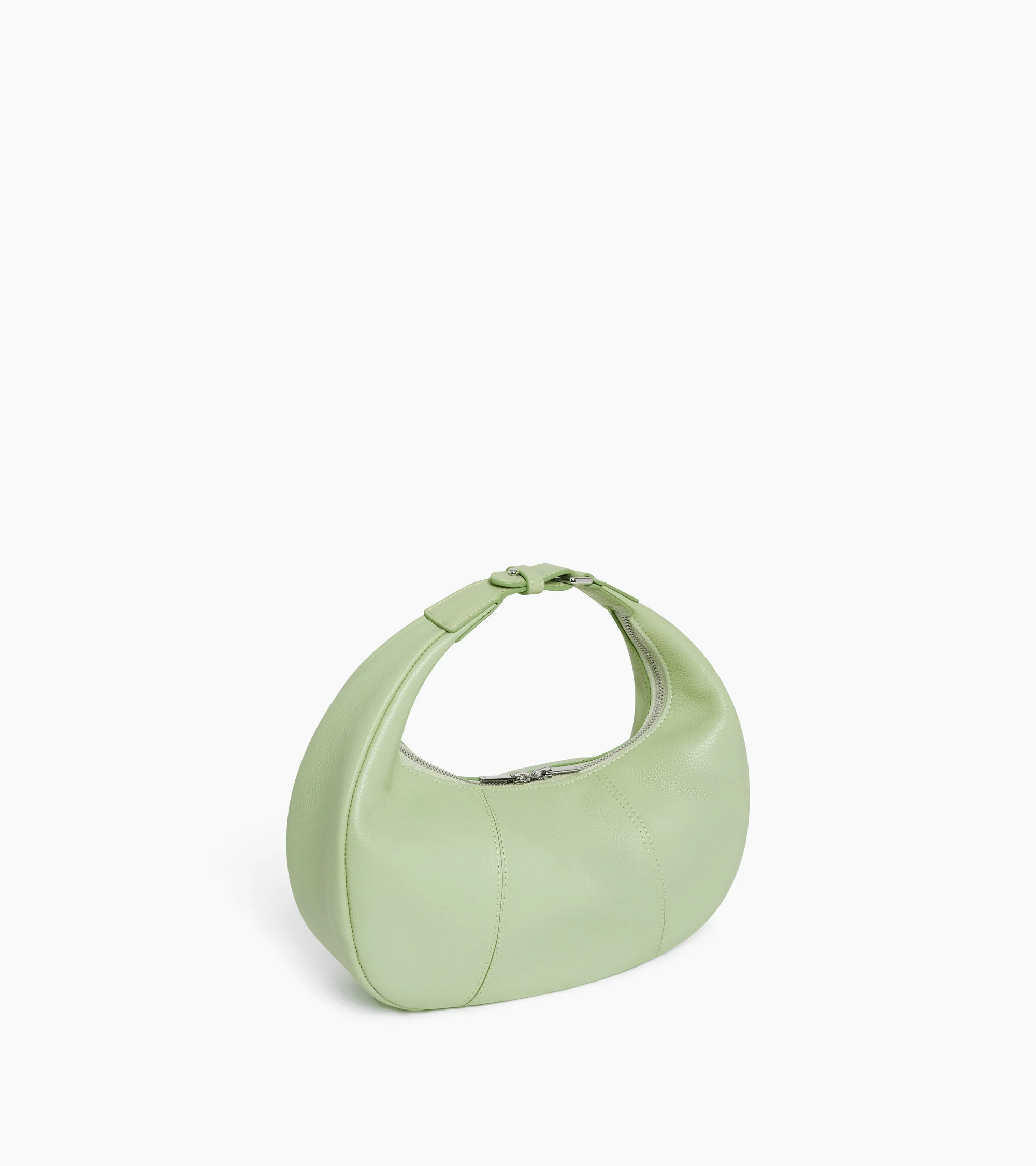 Small Hobo Bag in grained leather - Image 6