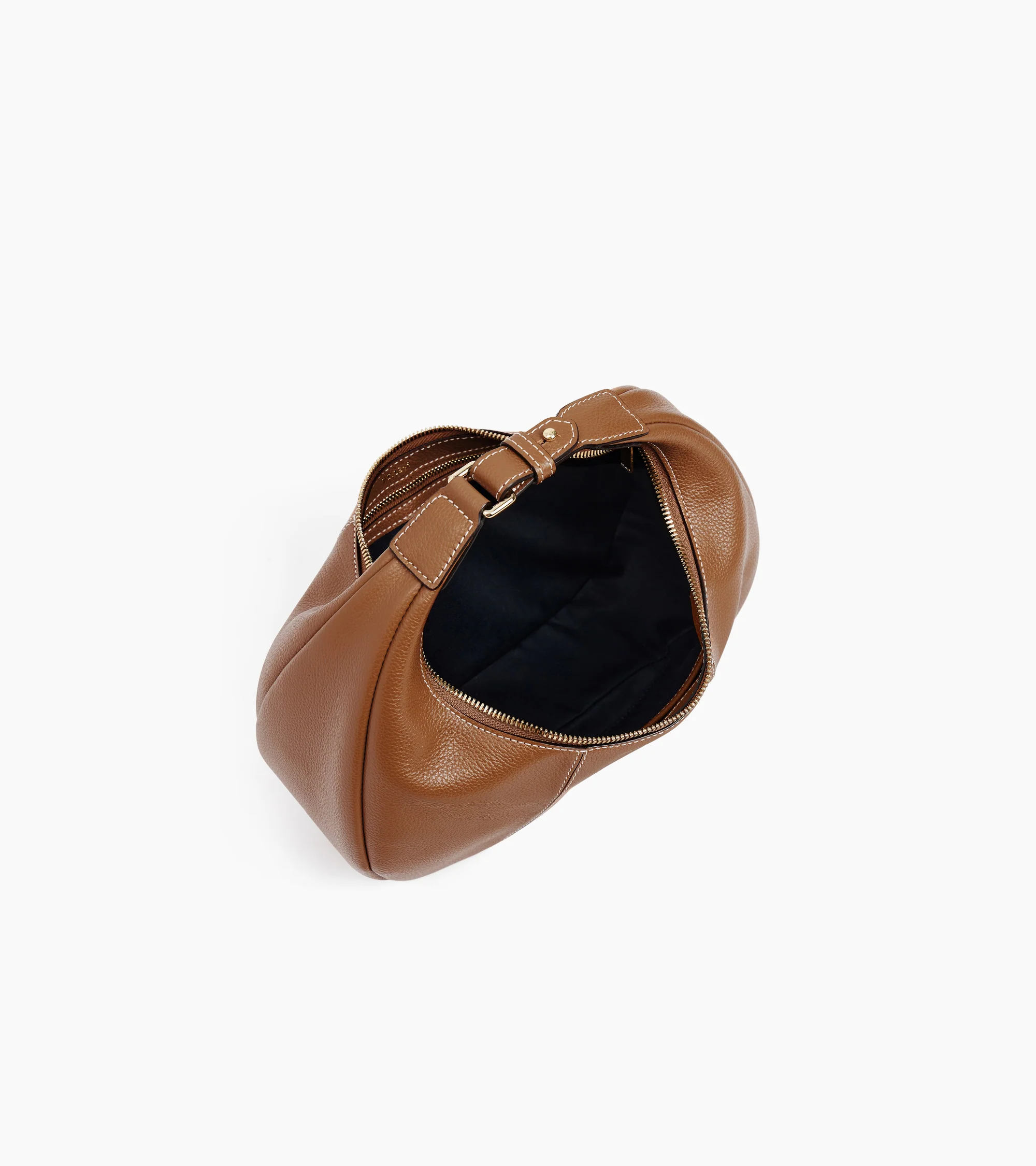 Small Hobo Bag in grained leather - Image 4