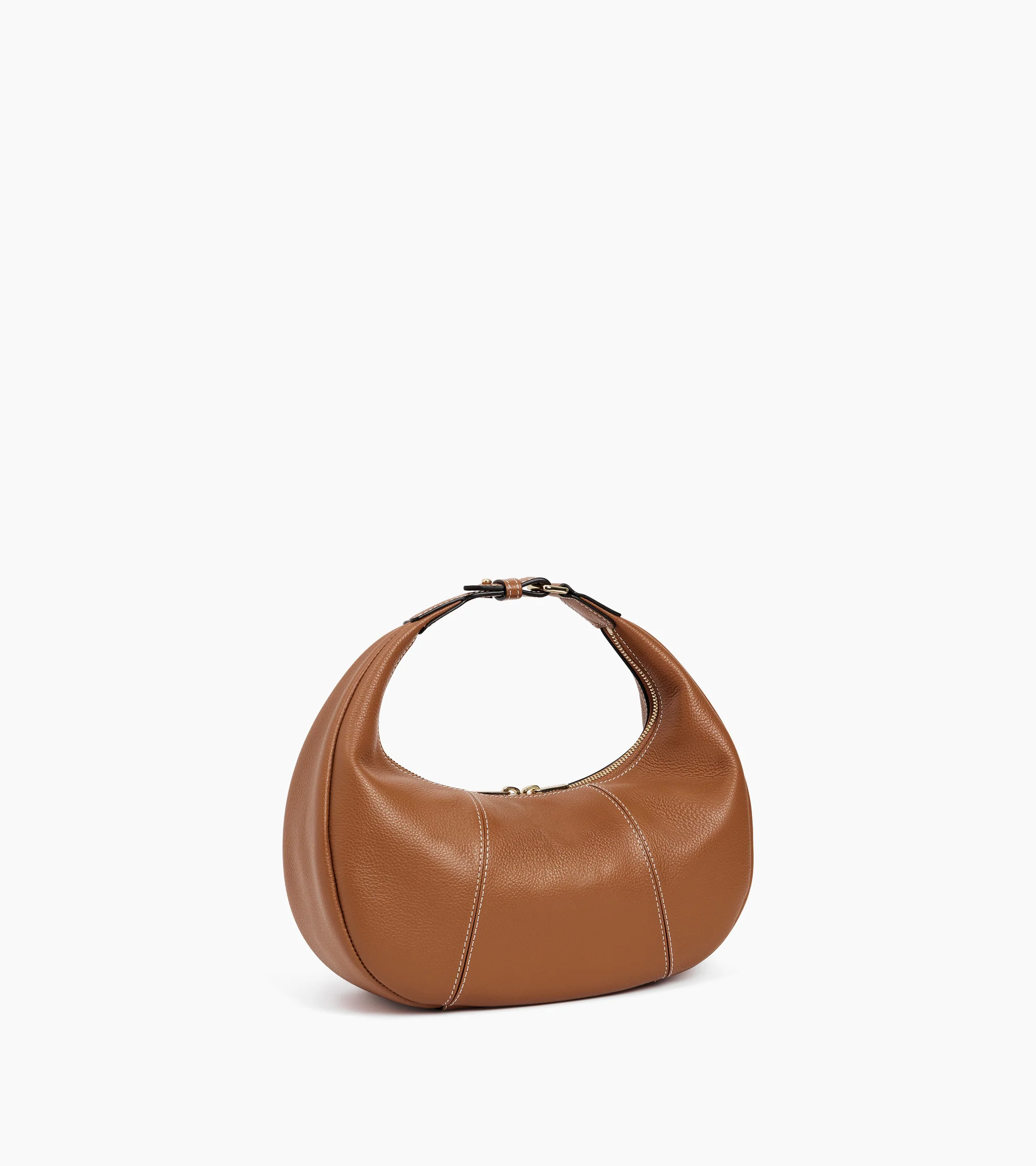 Small Hobo Bag in grained leather - Image 7