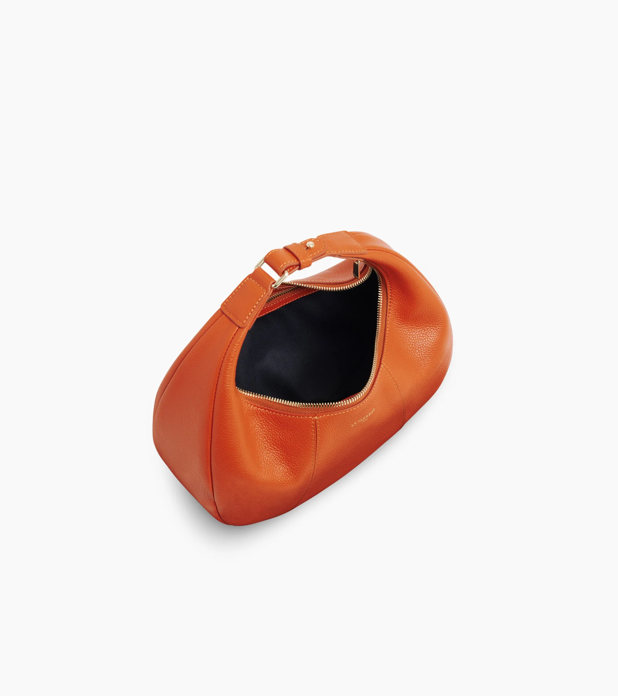 Small Hobo Bag in grained leather - Image 3