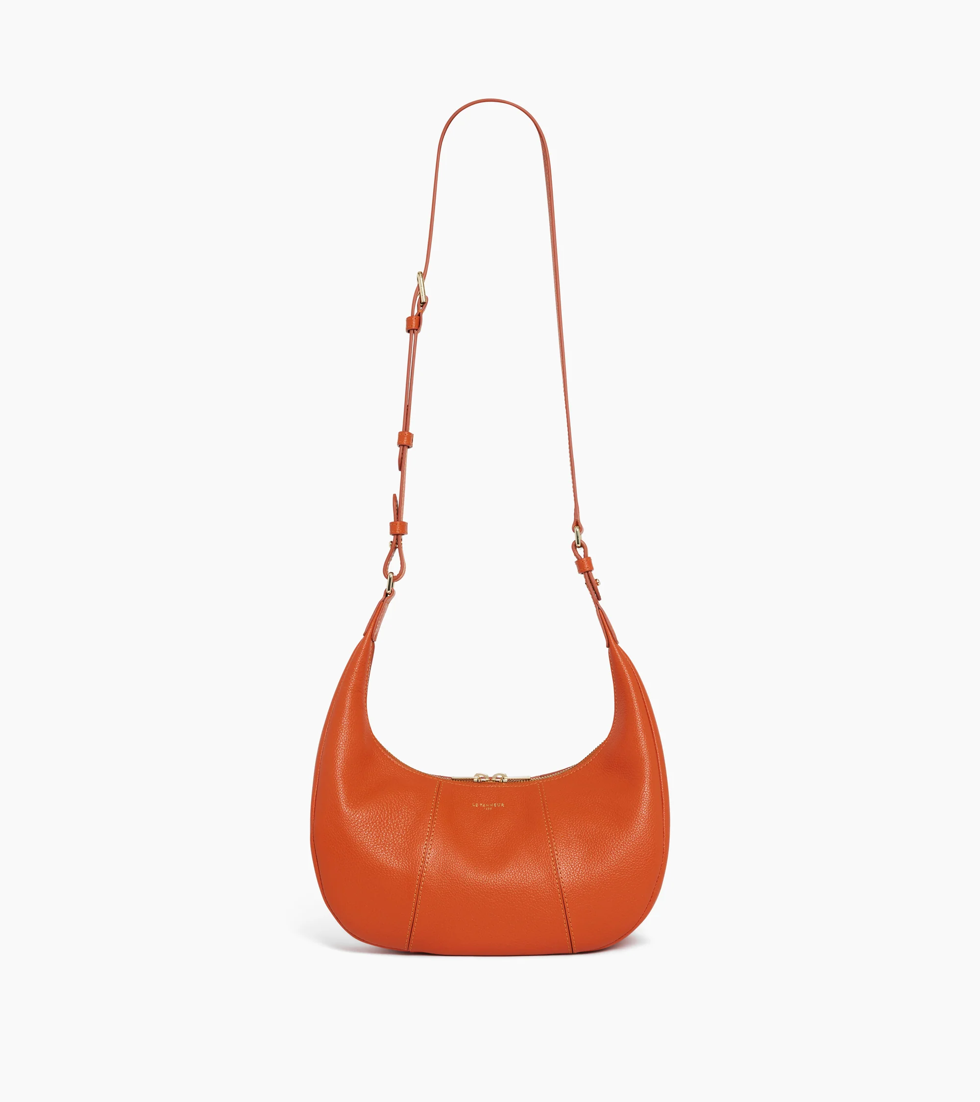 Small Hobo Bag in grained leather - Image 5