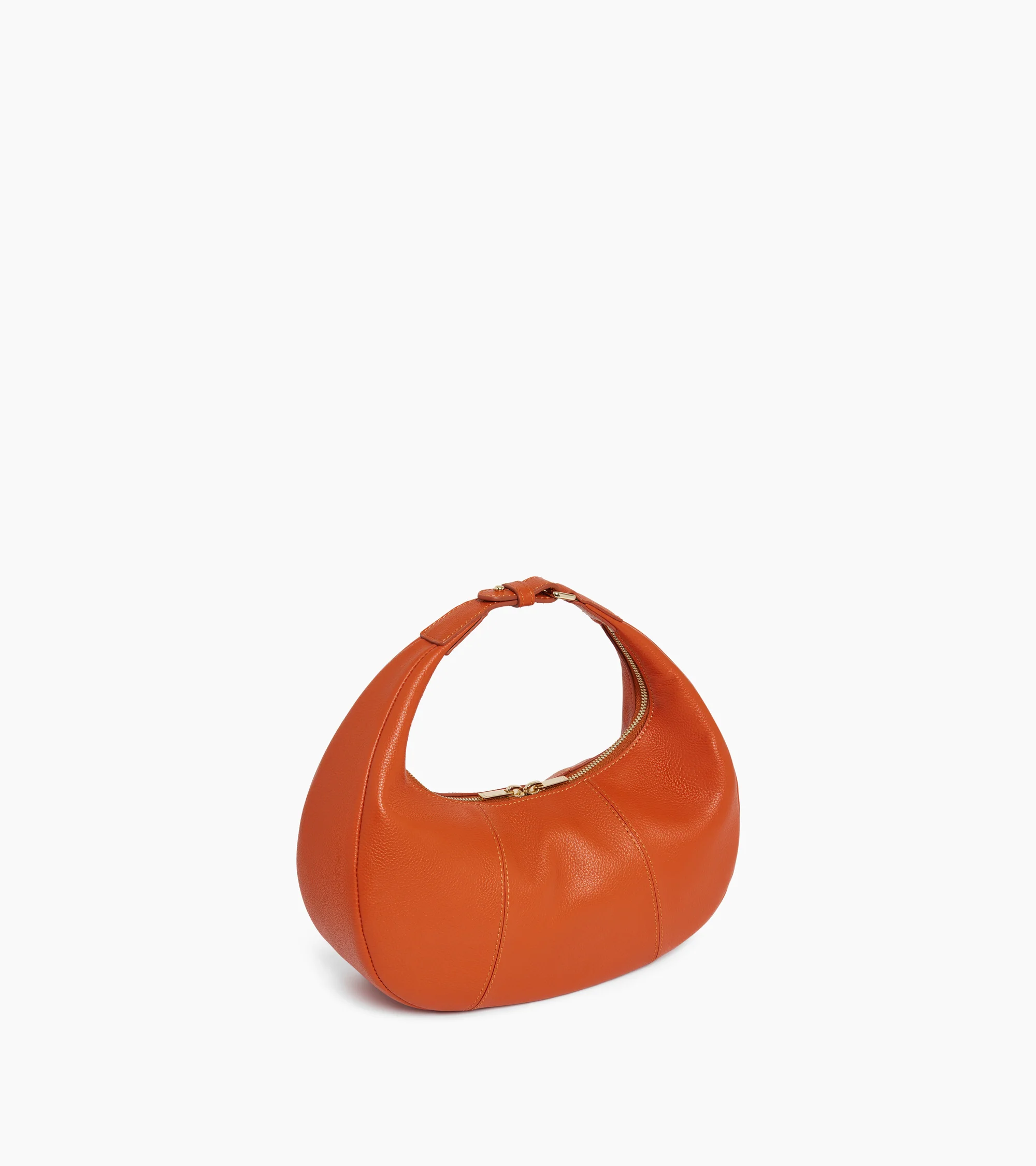 Small Hobo Bag in grained leather - Image 6