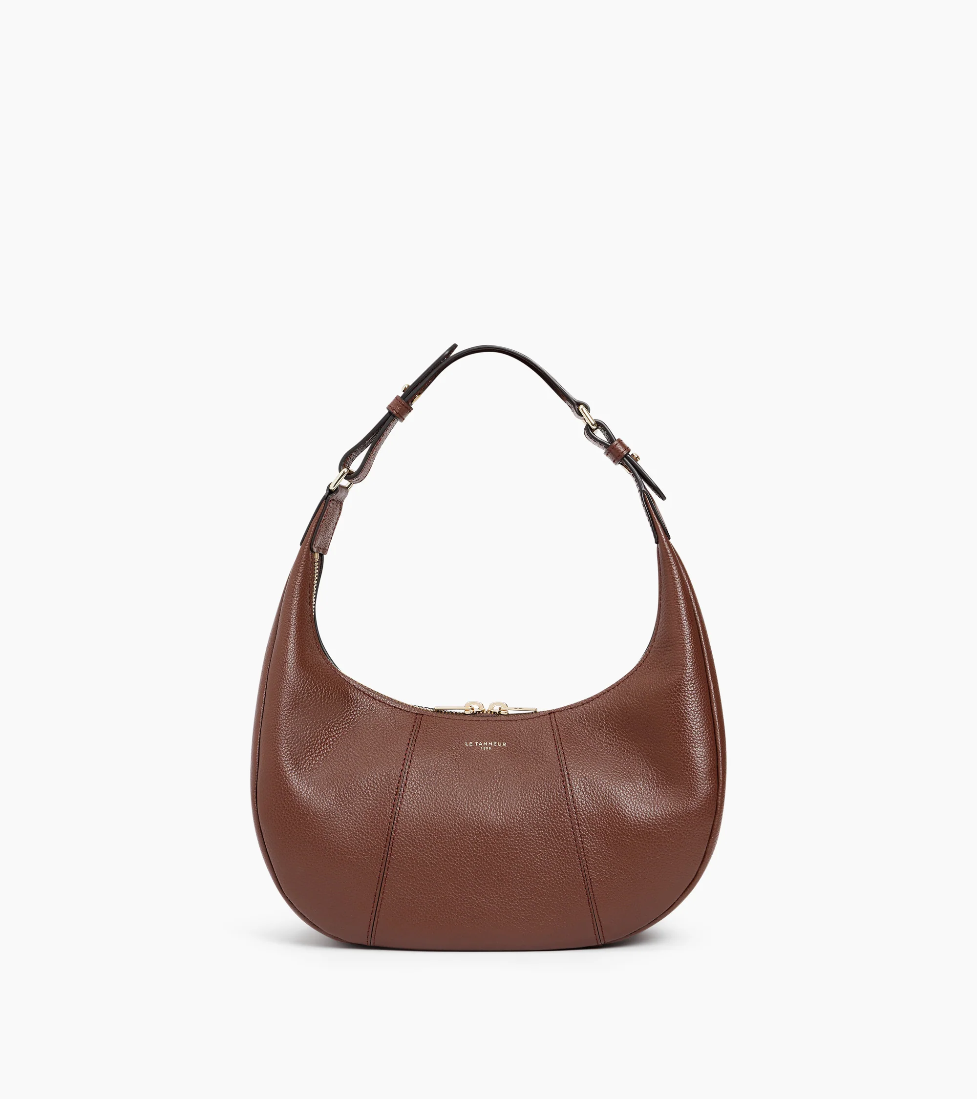 Small Hobo Bag in grained leather - Image 4