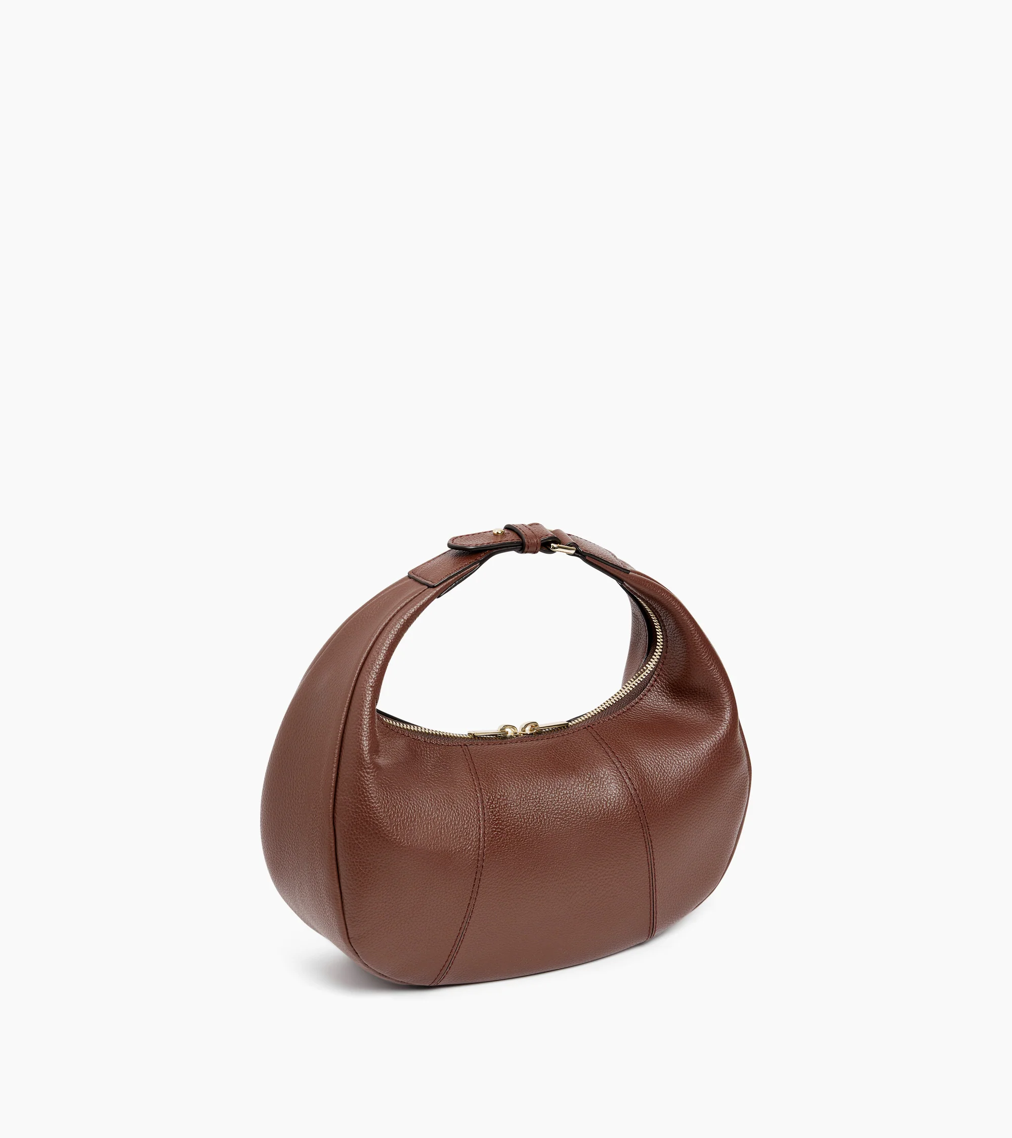 Small Hobo Bag in grained leather - Image 6