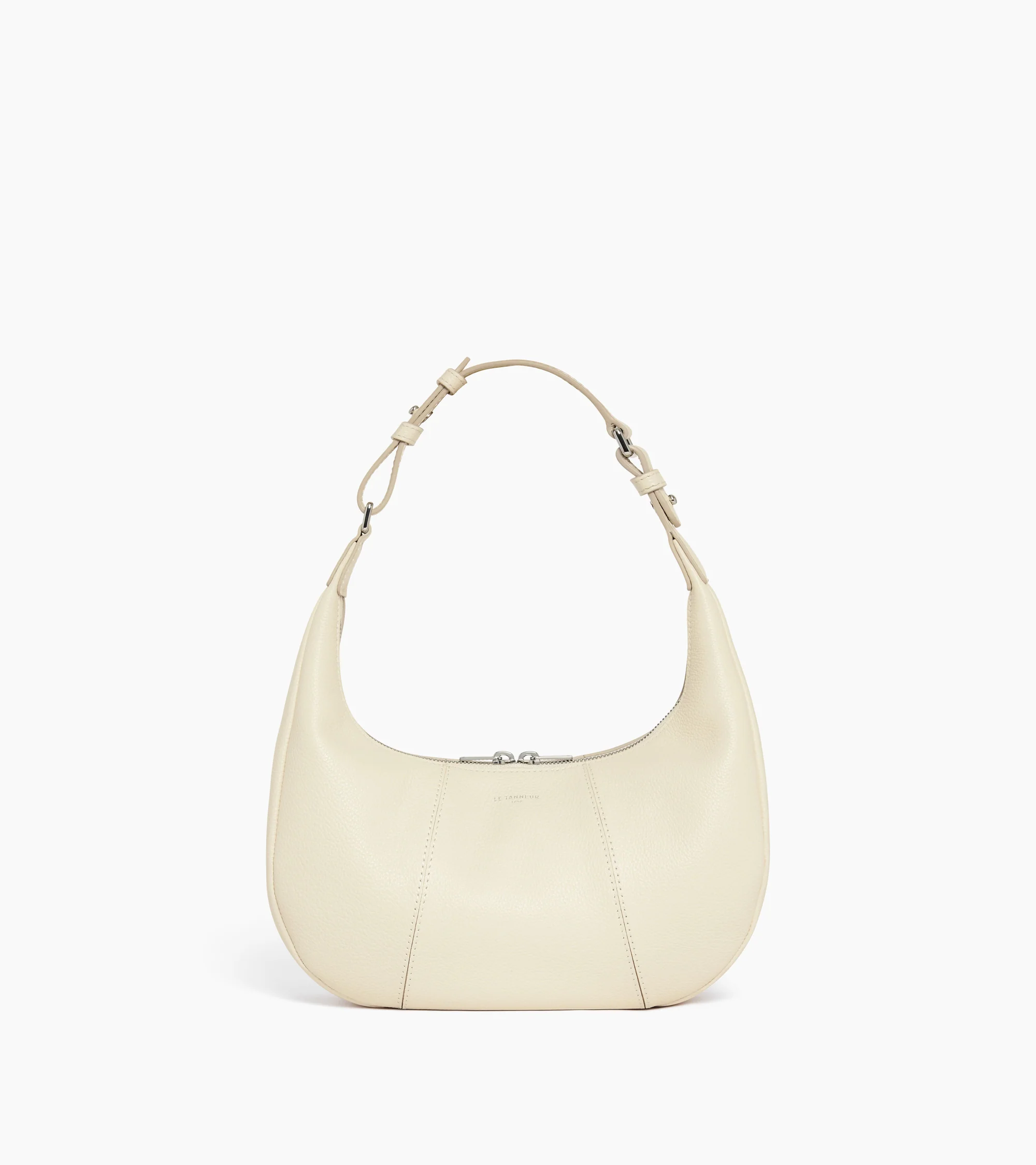 Small Hobo Bag in grained leather - Image 4