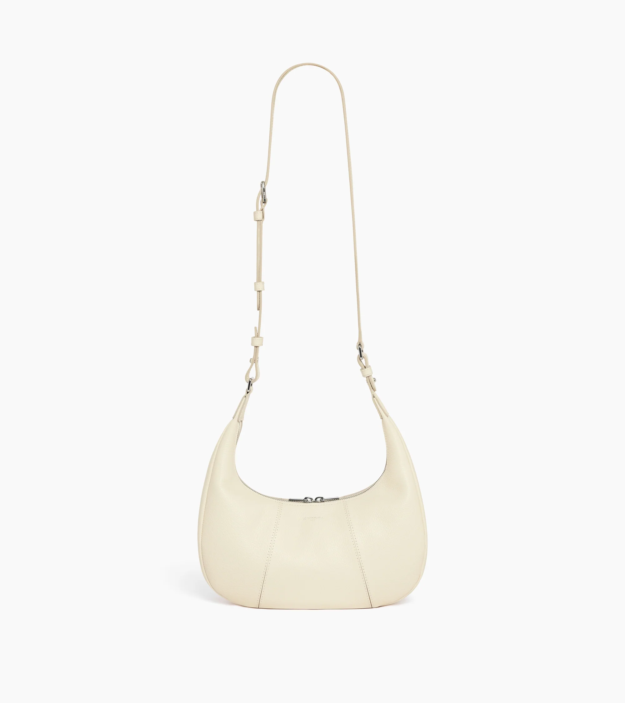 Small Hobo Bag in grained leather - Image 5