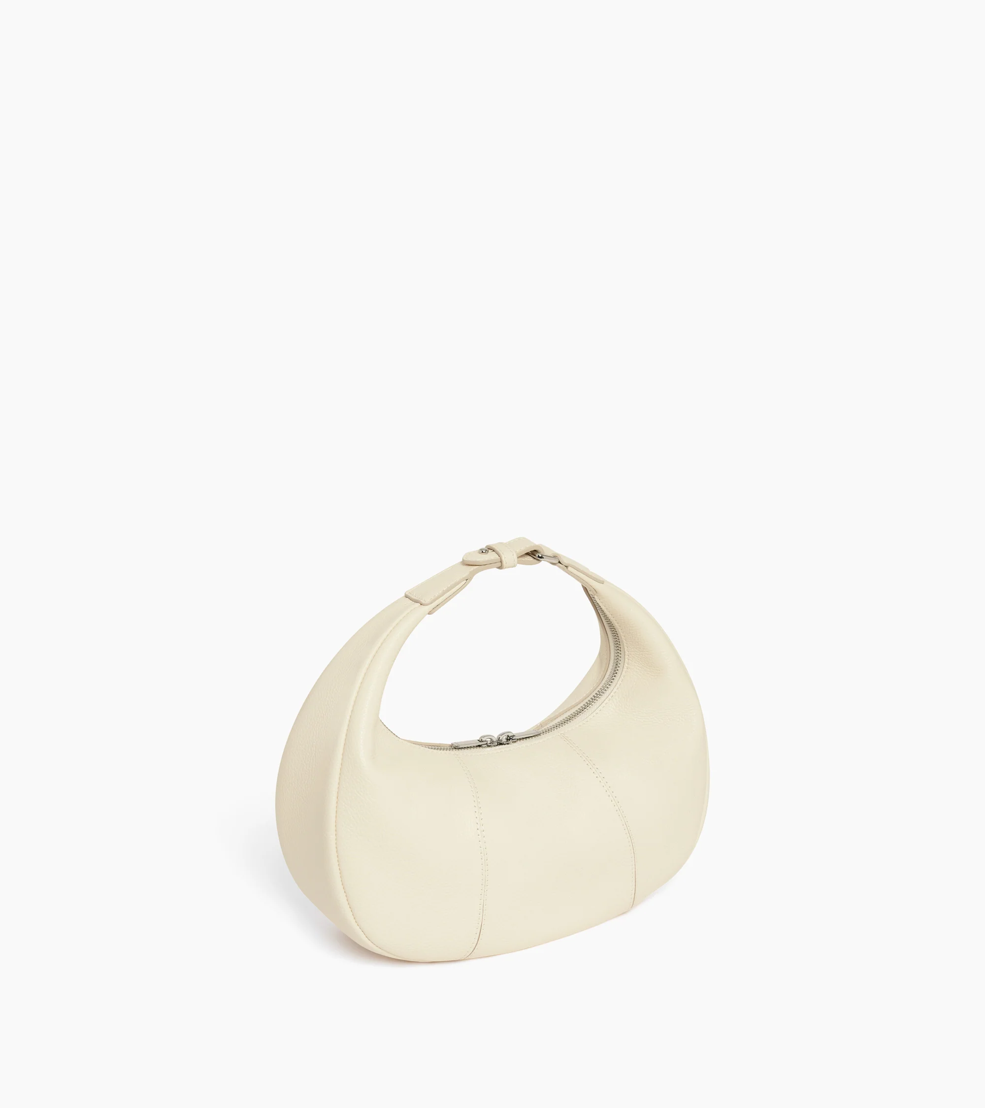 Small Hobo Bag in grained leather - Image 6