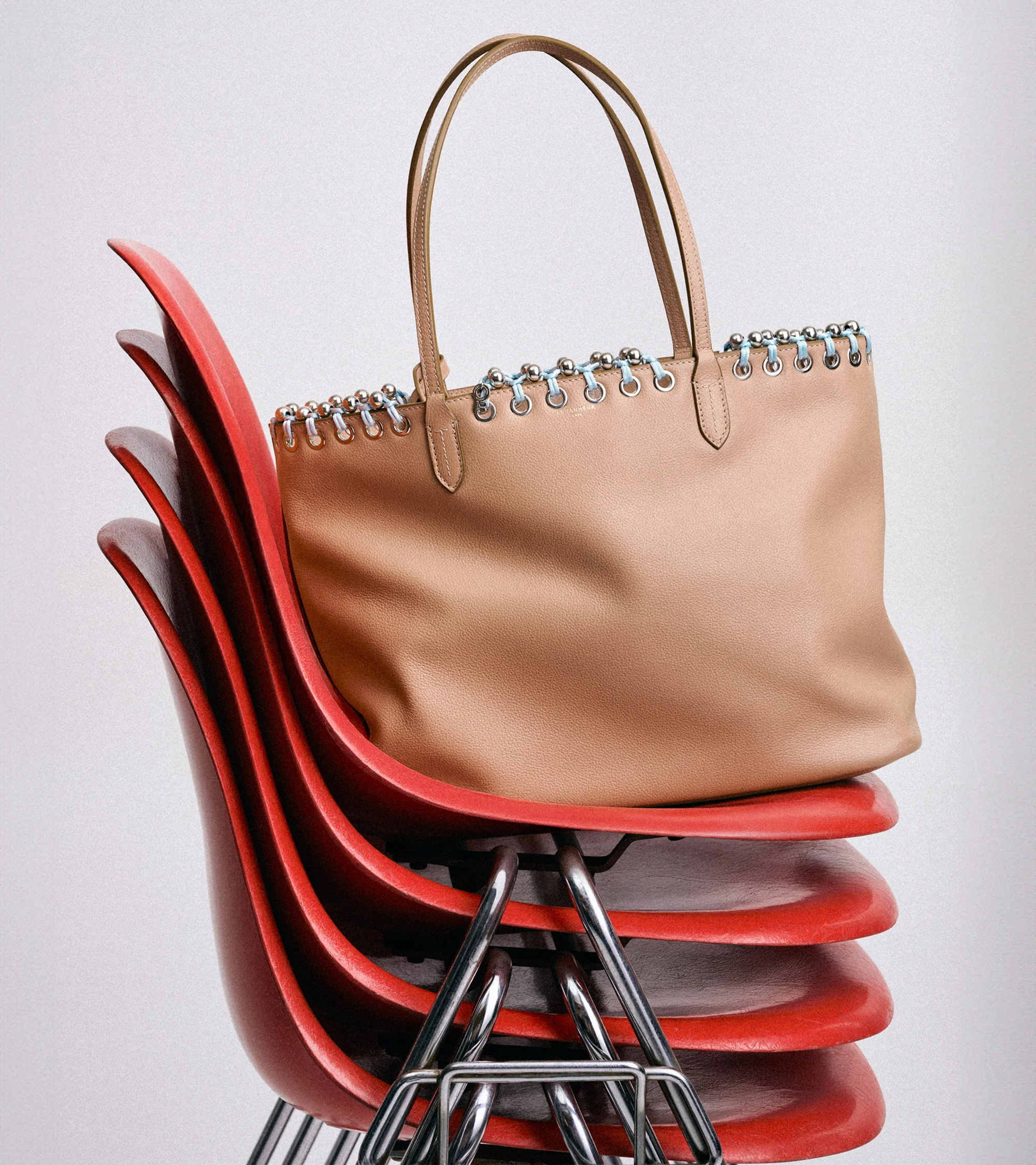 Grained leather tote bag Kitesy Martin Studio - Image 2