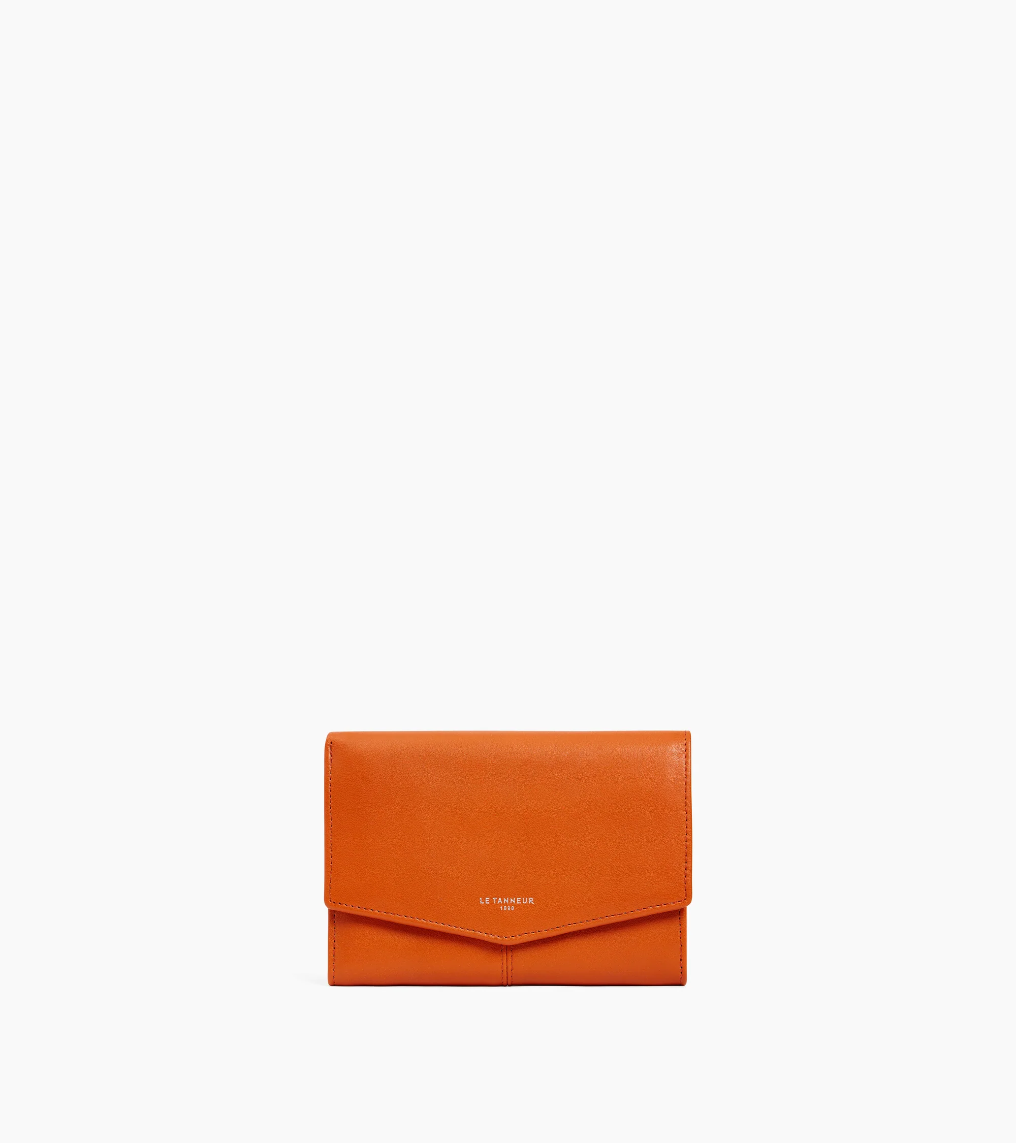 Large zipped wallet Charlotte in smooth leather