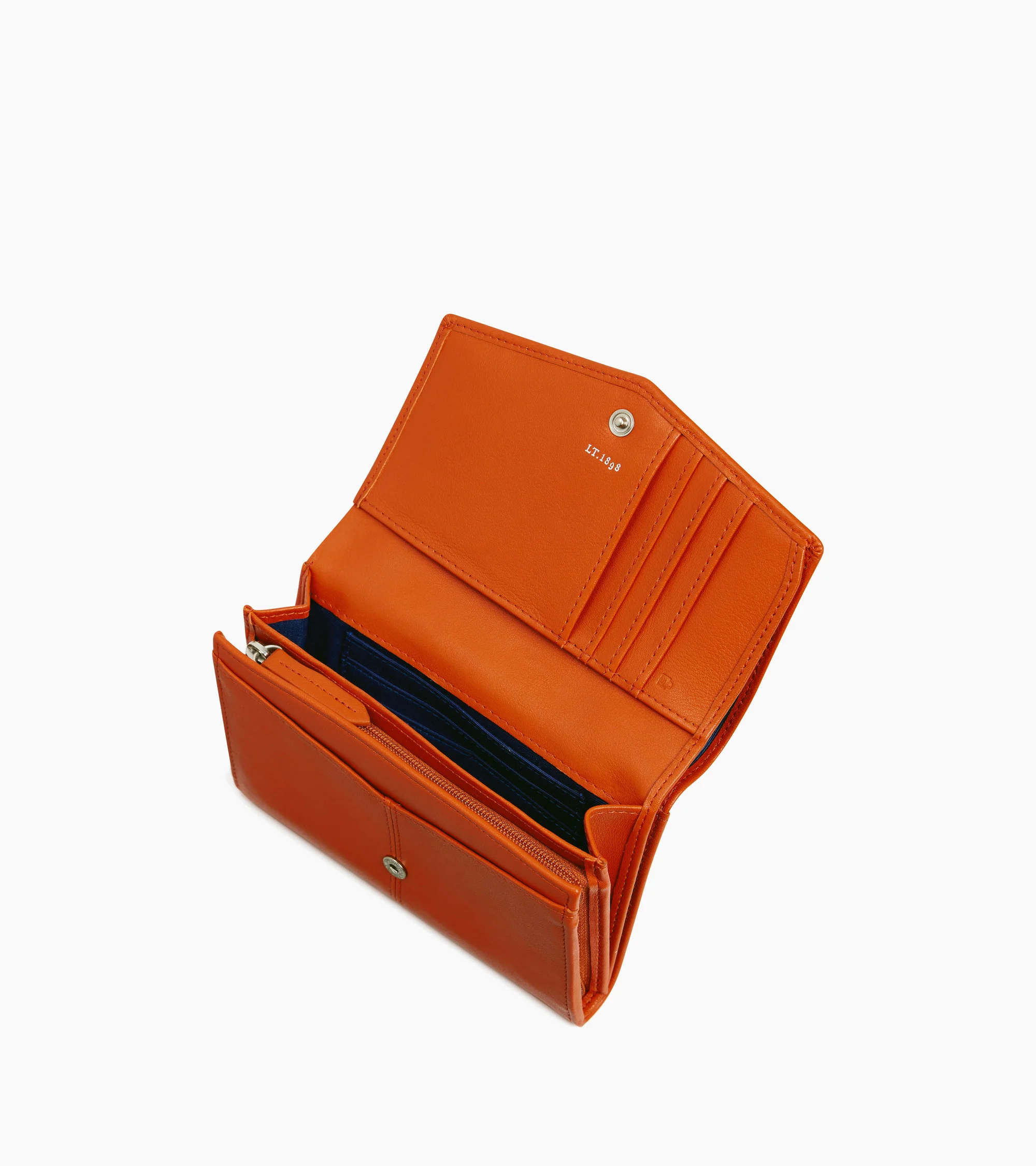 Large zipped wallet Charlotte in smooth leather - Image 3