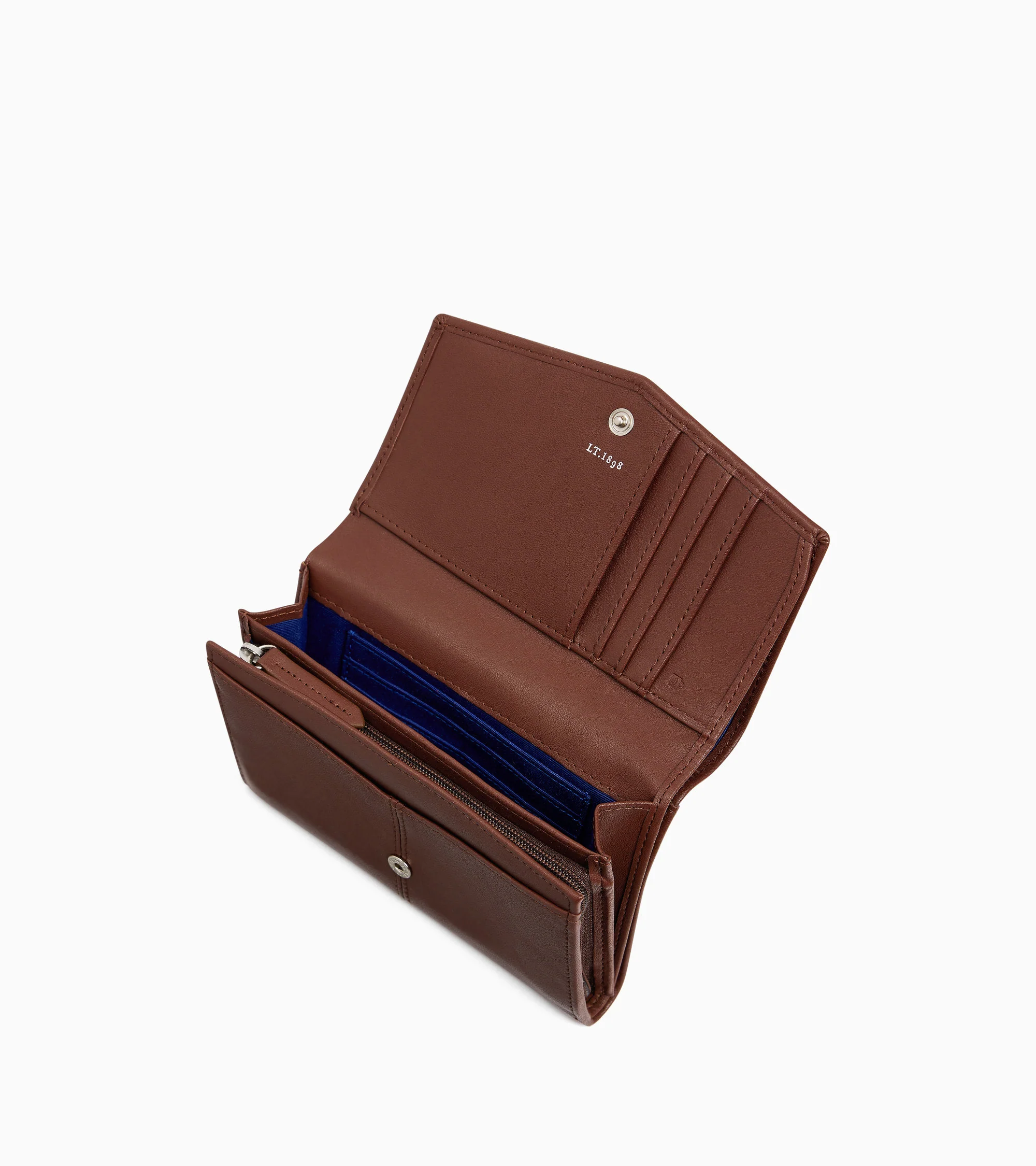 Large zipped wallet Charlotte in smooth leather - Image 3