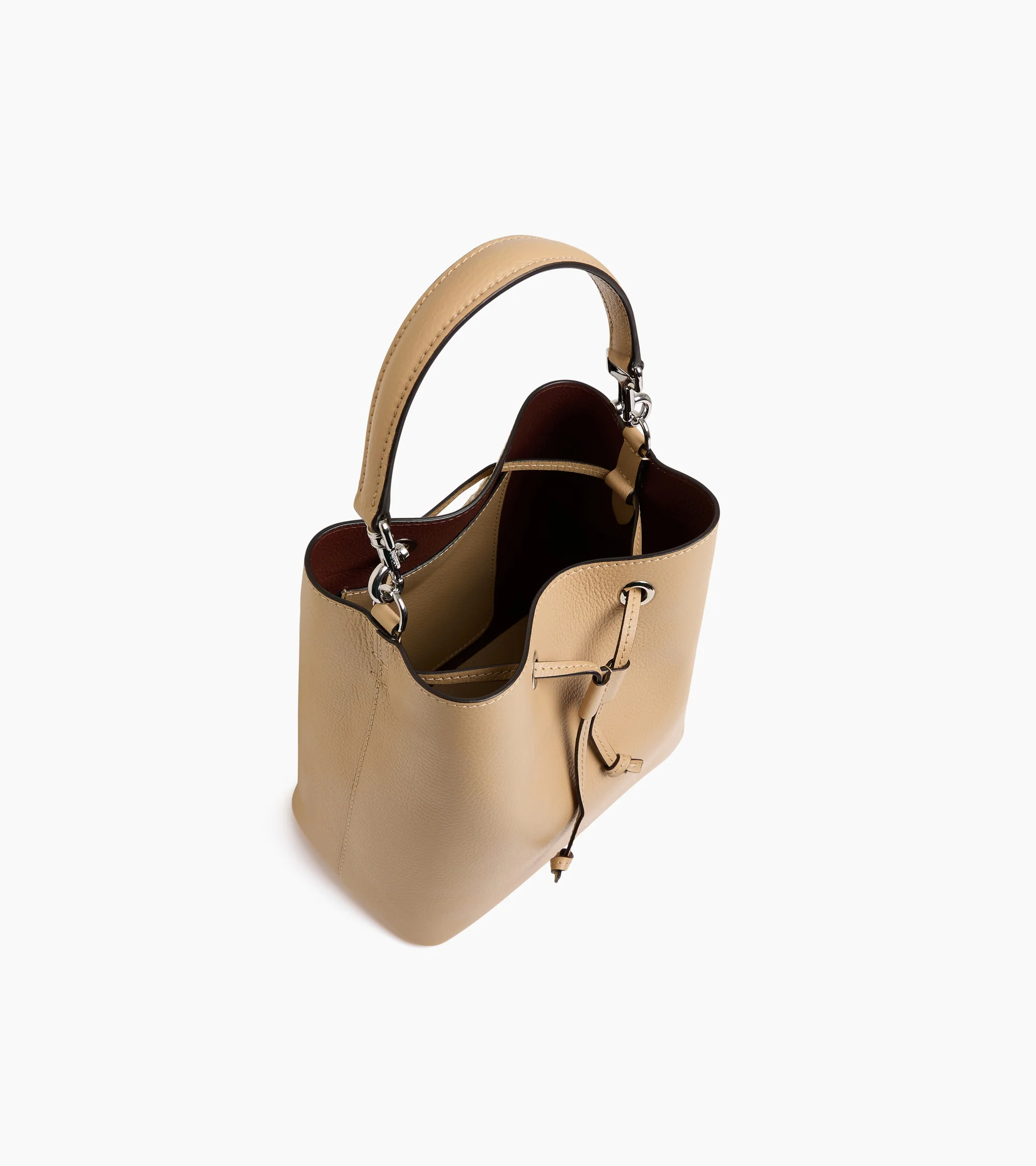 Louise bucket bag in grained leather - Image 3