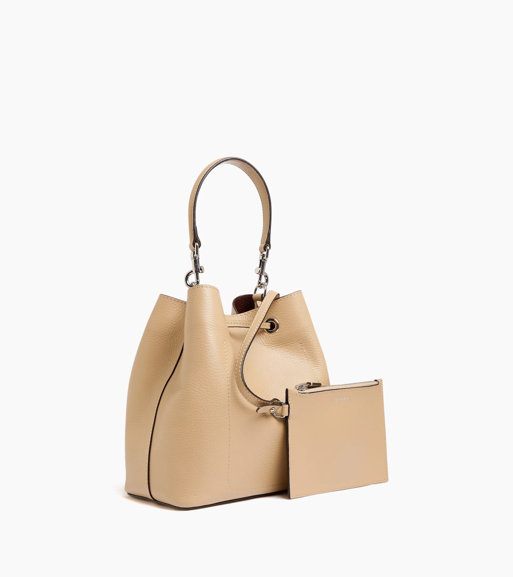 Louise bucket bag in grained leather - Image 4