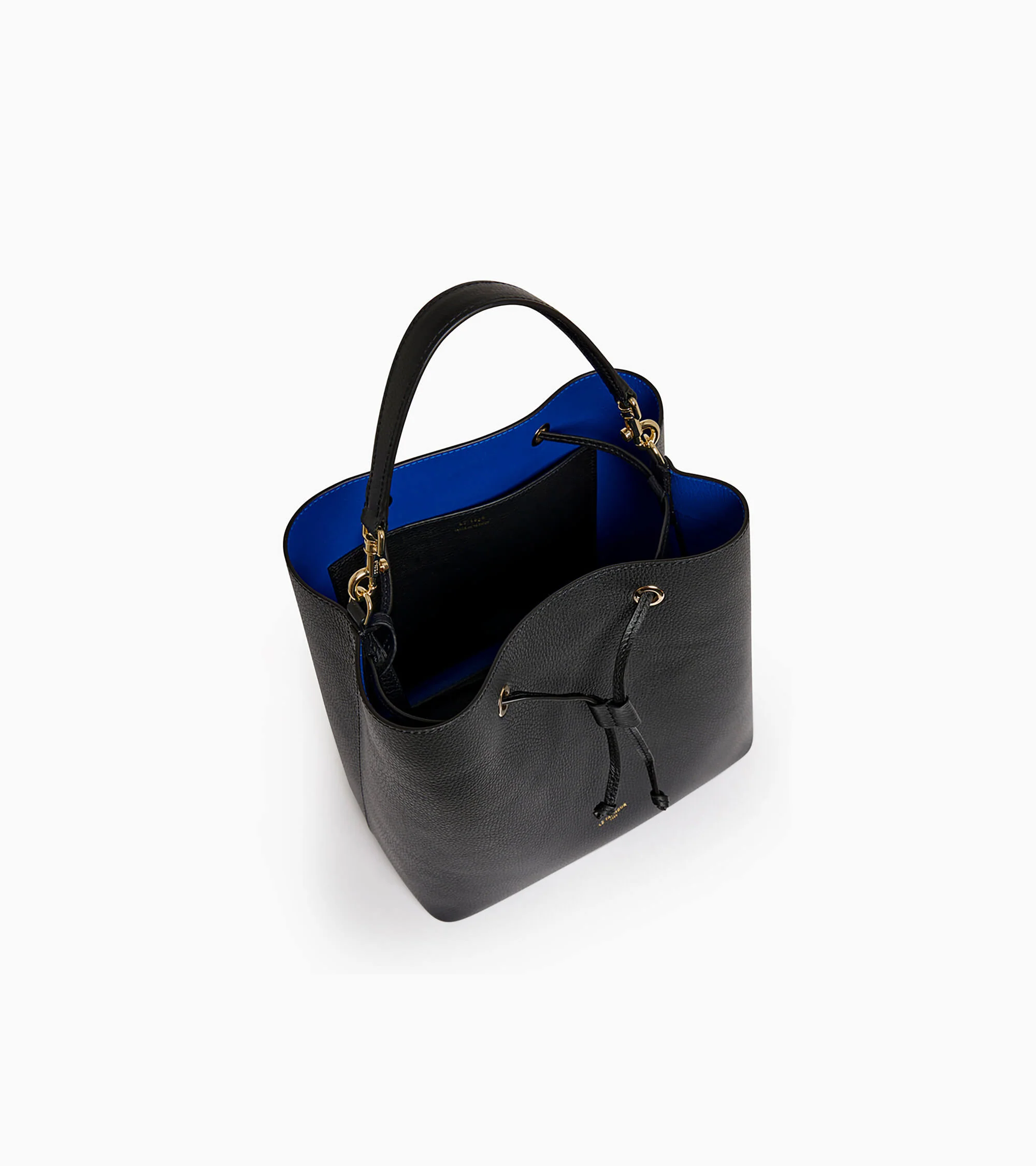 Louise large bucket bag in grained leather - Image 4