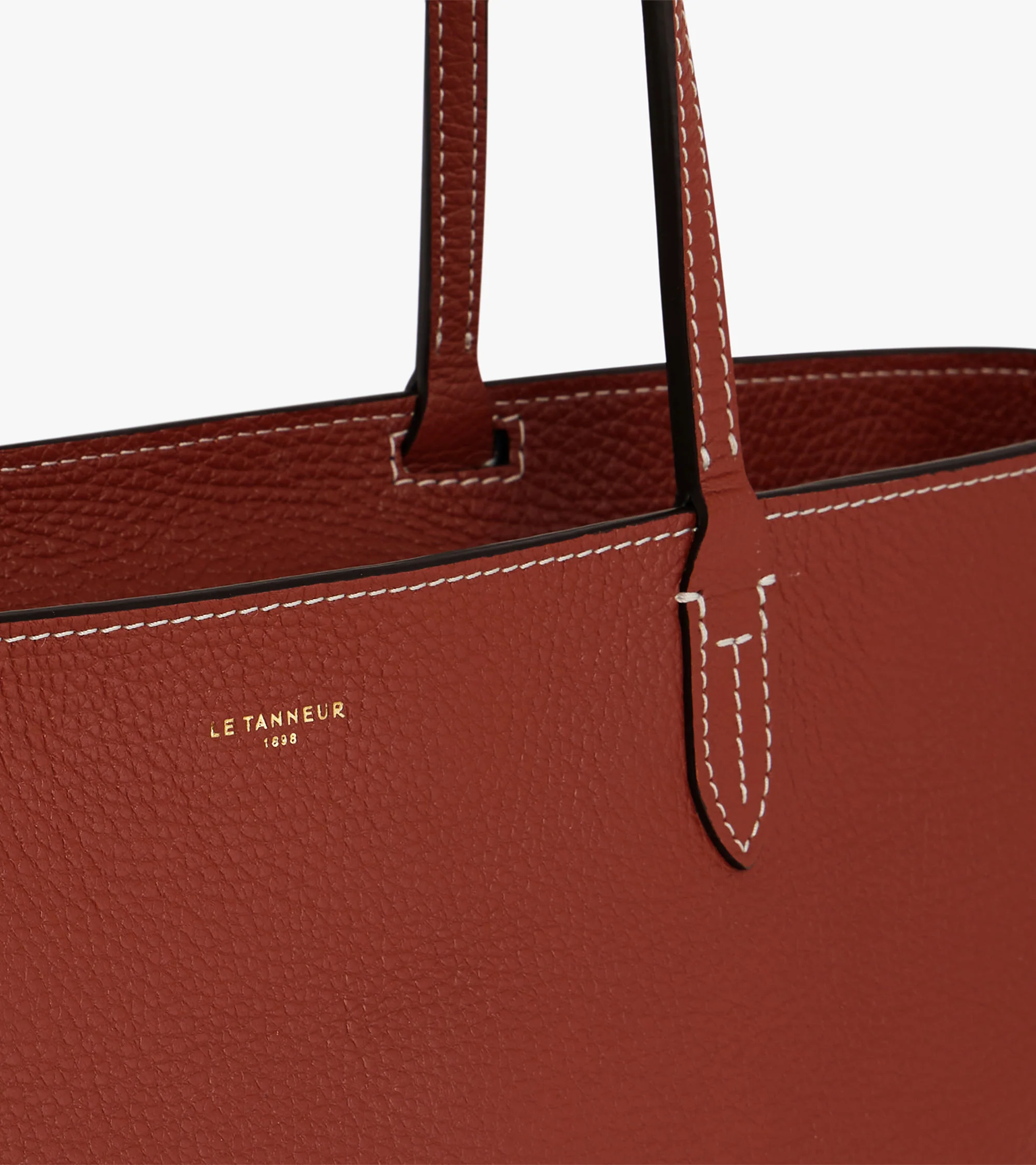 Louise large tote in grained leather - Image 3